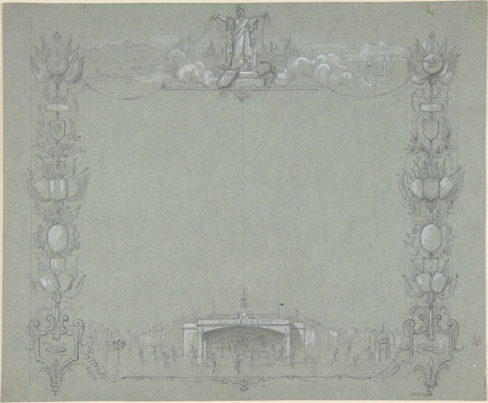 Design for a Certificate(?) sponsored by the French newspaper, La Dépêche by La Dépêche (The Dispatch)