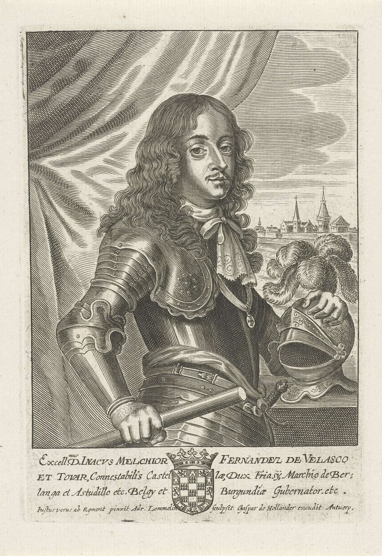 Portret van Inacho Melchior Ferdinand de Velasco by Adriaen Lommelin