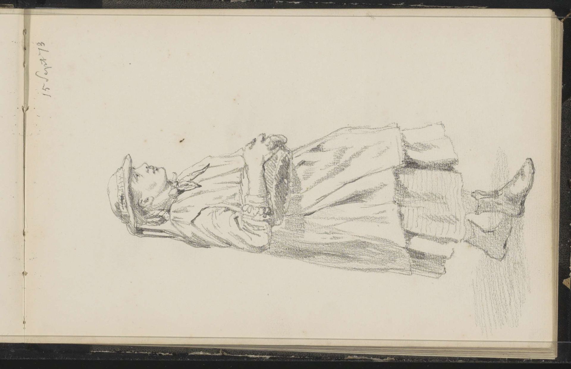 Vrouw met een hoed by Cornelis Springer