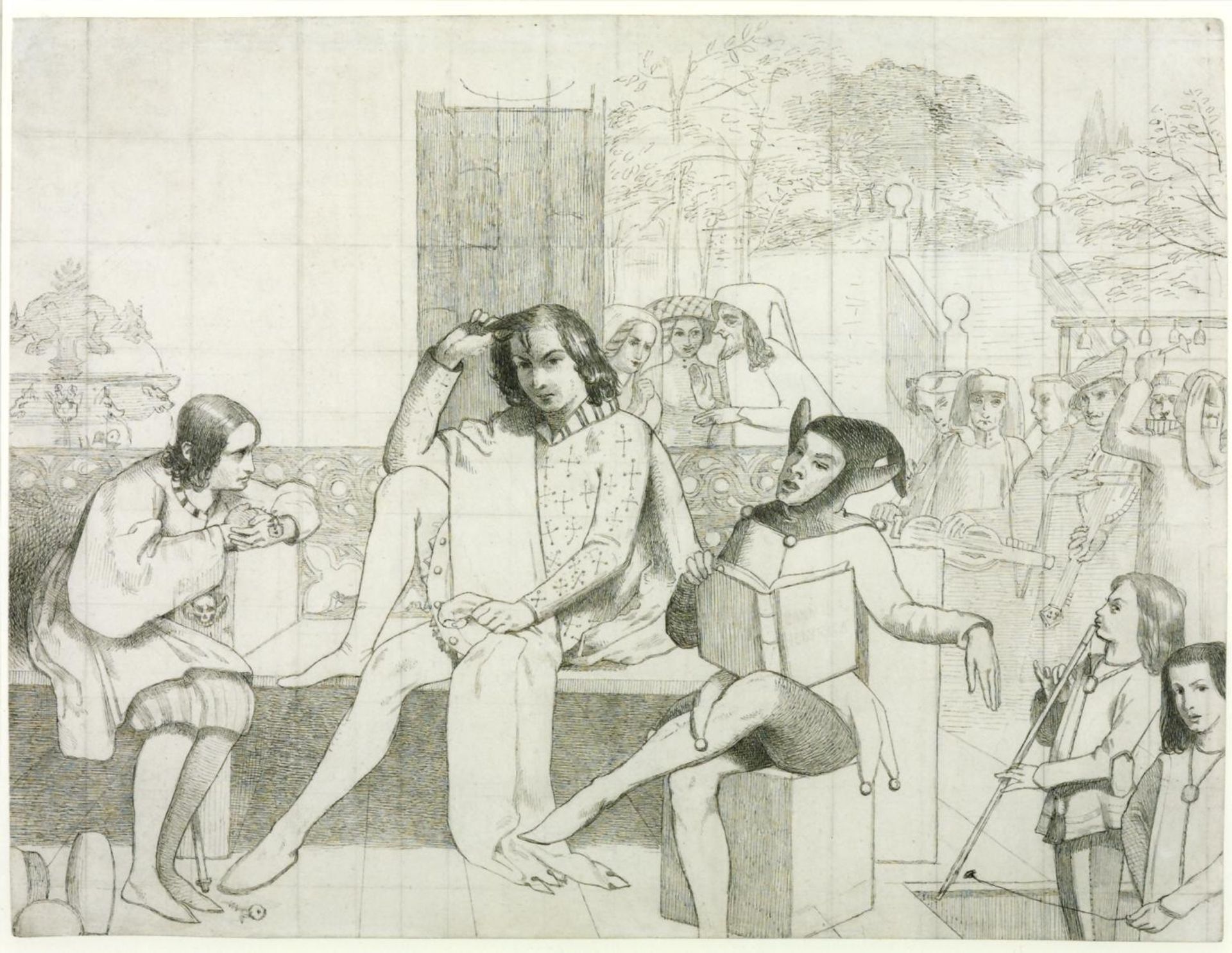 Study for ‘Twelfth Night’ by  Walter Howell Deverell