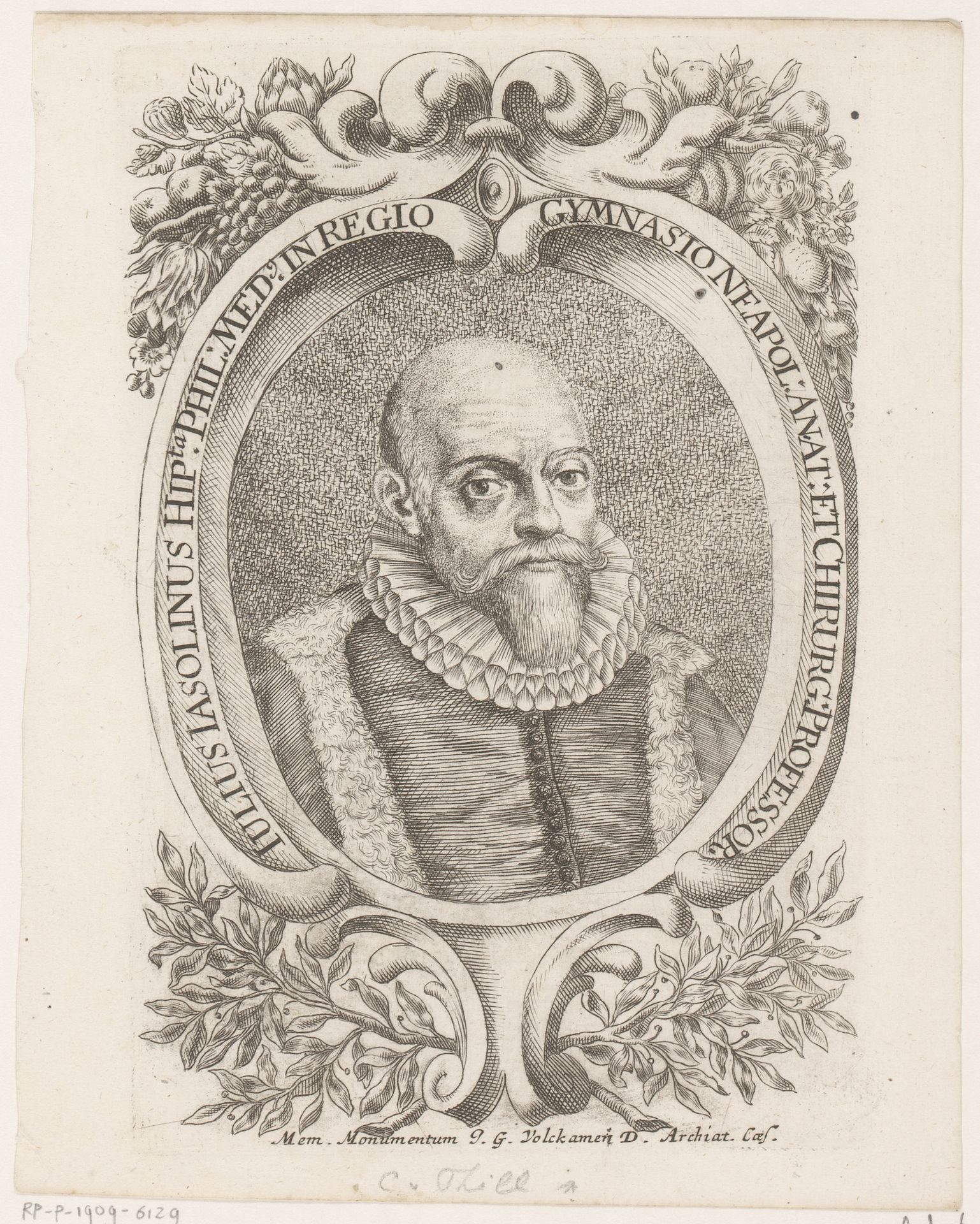 Portret van Giulio Jasolino by Johann Carl von Thill