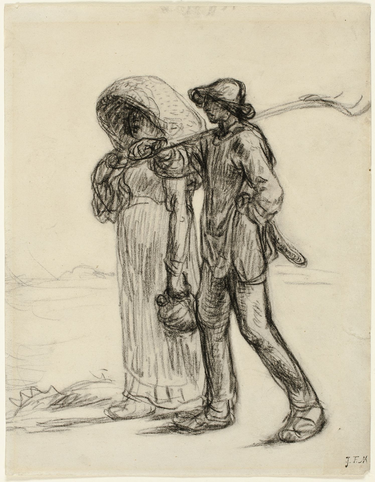 Peasants Going to Work by Jean-François Millet