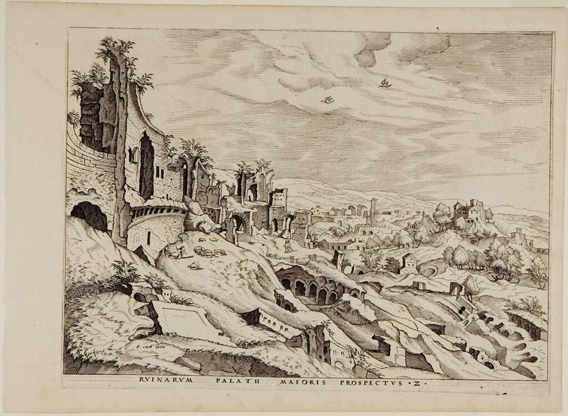 Second View of Ruins on the Palatine by Hieronymus Cock