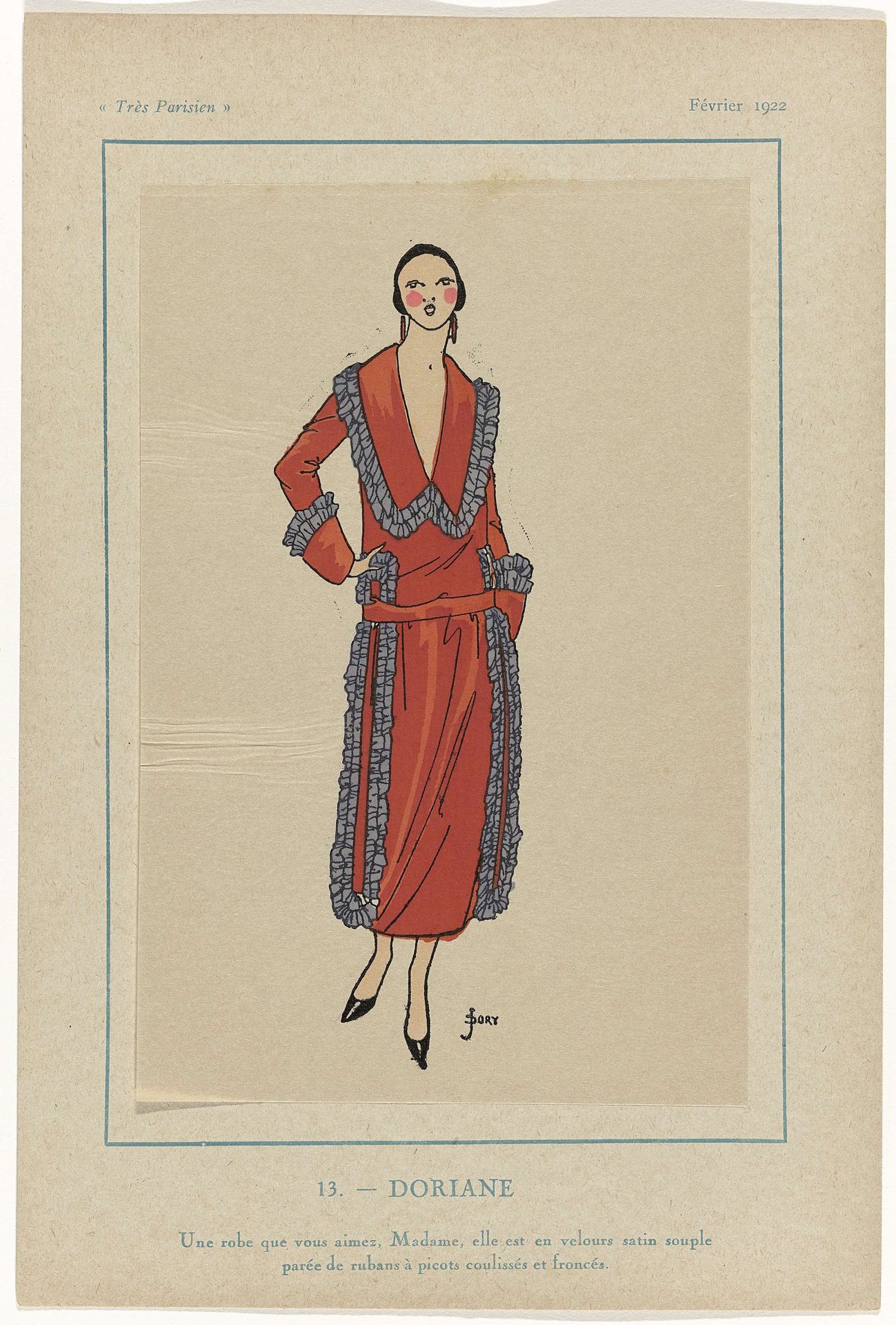 Très Parisien, février 1922: 13.- DORIANE by J. Dory