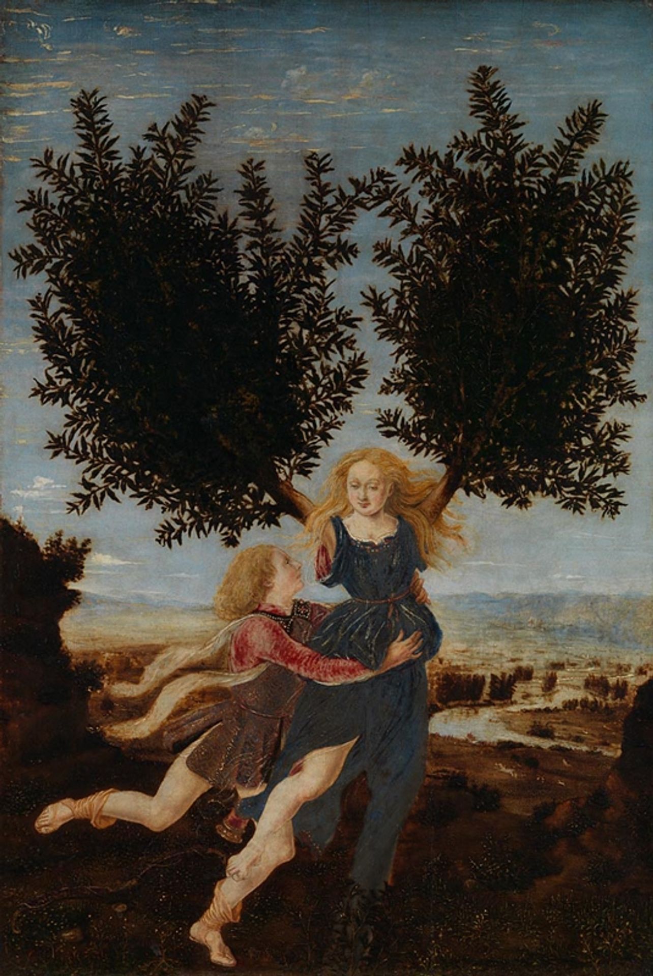 Apollo and Daphne by Antonio del Pollaiolo