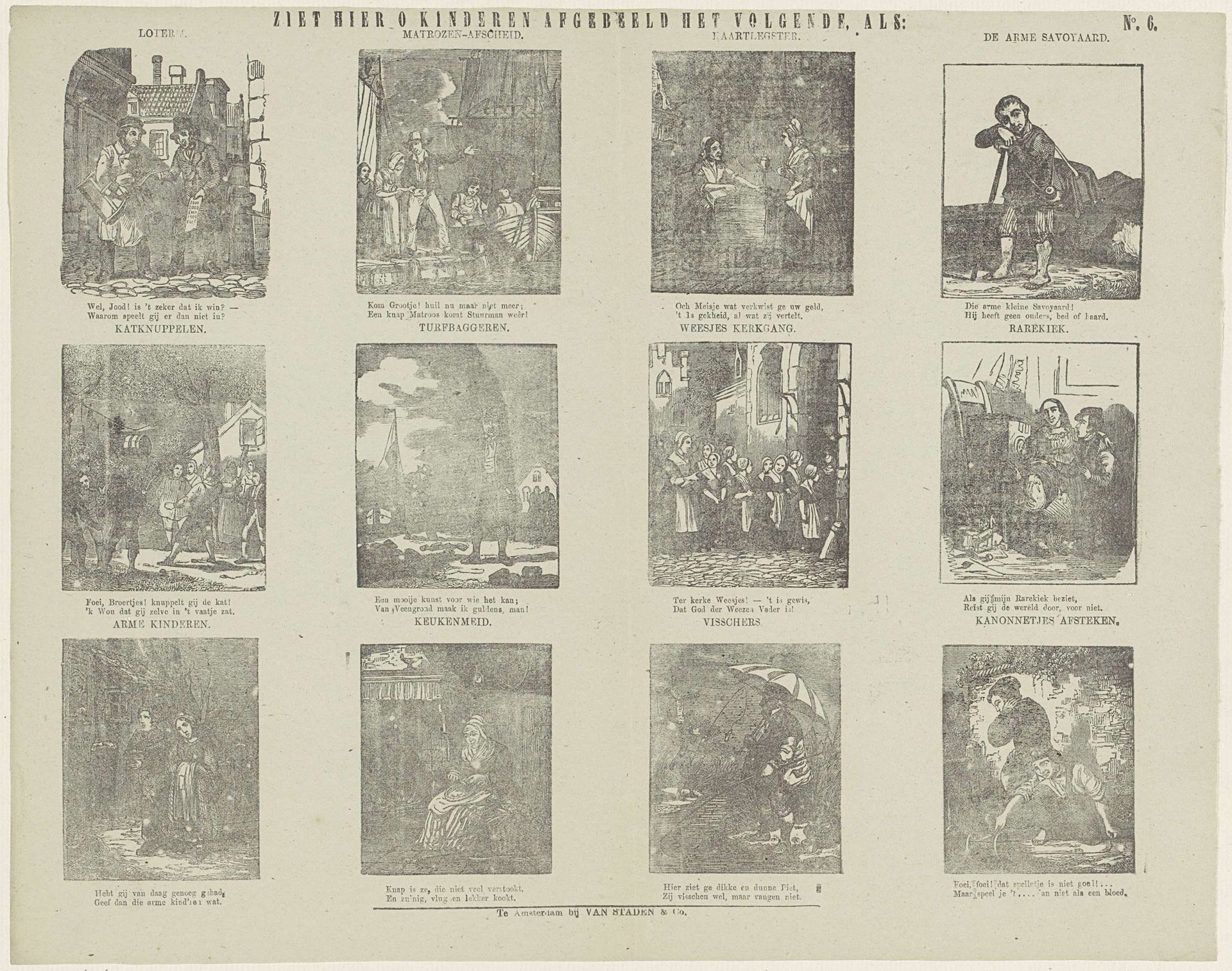 Ziet hier ô kinderen afgebeeld het volgende, als: by P.C.L. van Staden & Co.