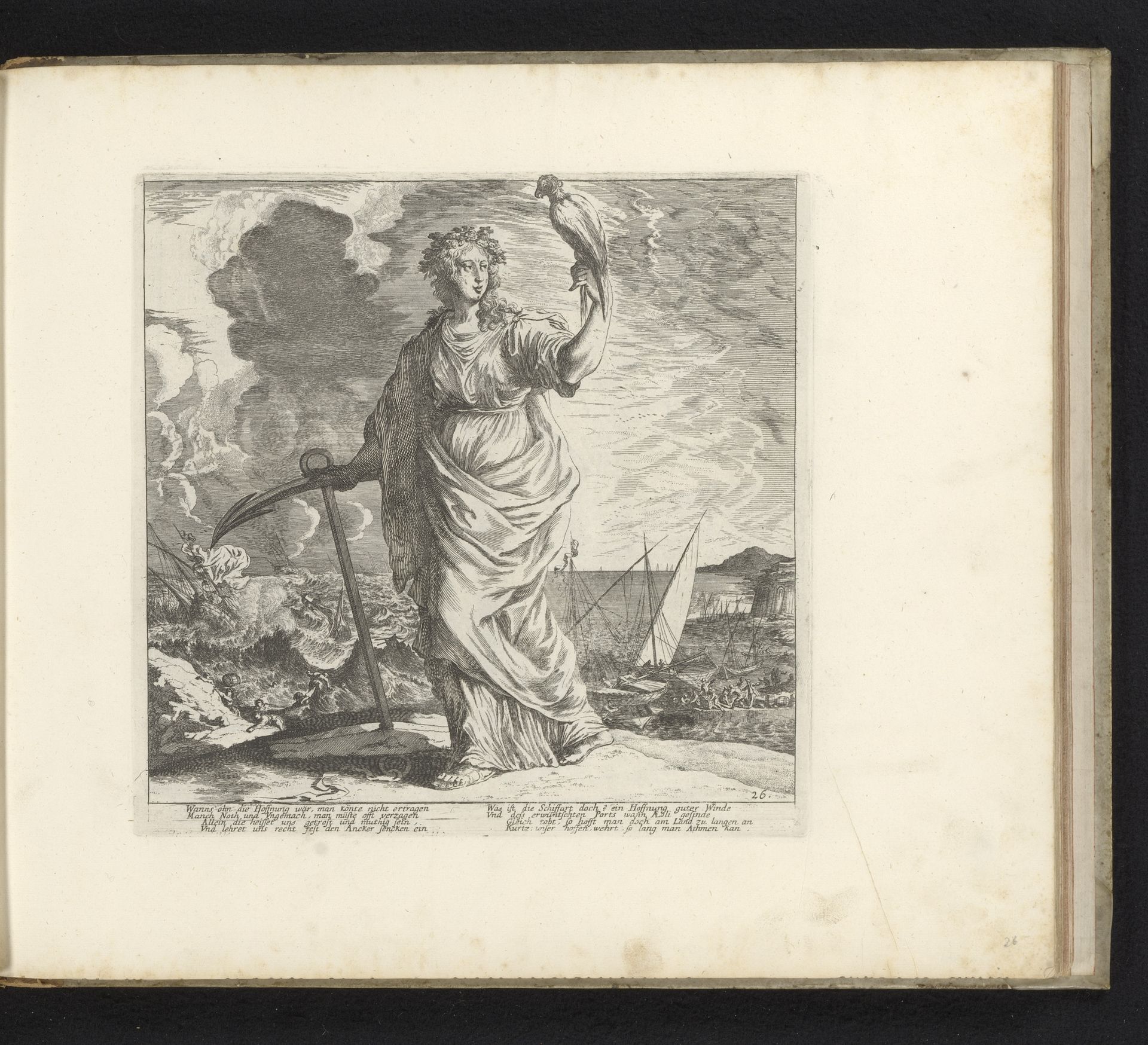 Personificatie van Hoop by Melchior Küsel