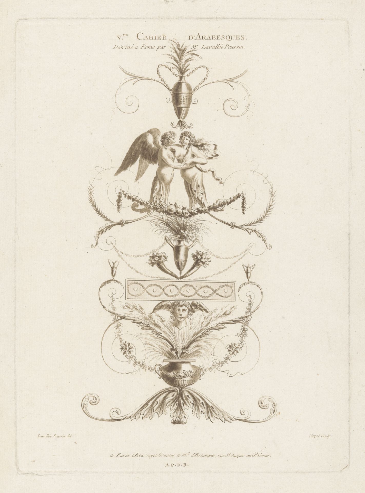 Arabesk met engel en vrouw by Laurent Guyot