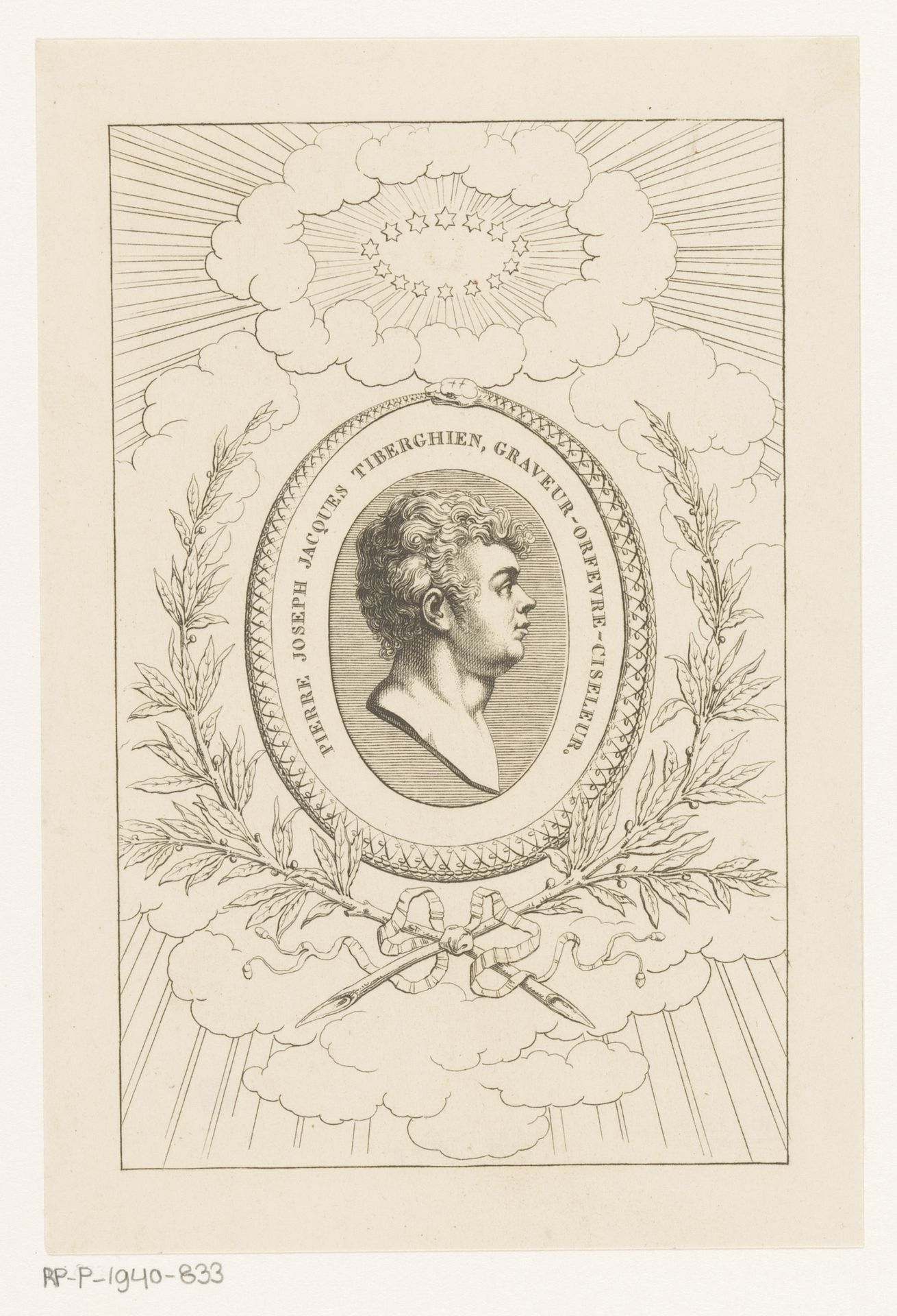 Portret van Pierre Joseph Jacques Tiberghien by Charles Pierre Joseph Normand