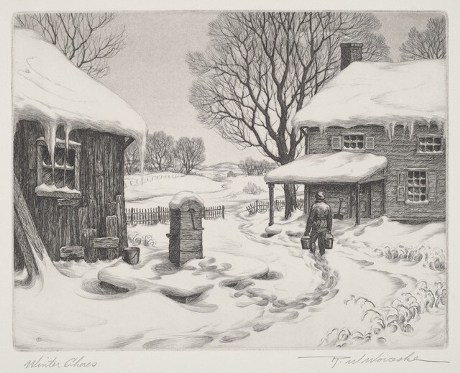 Winter Chores by Ronau William Woiceske