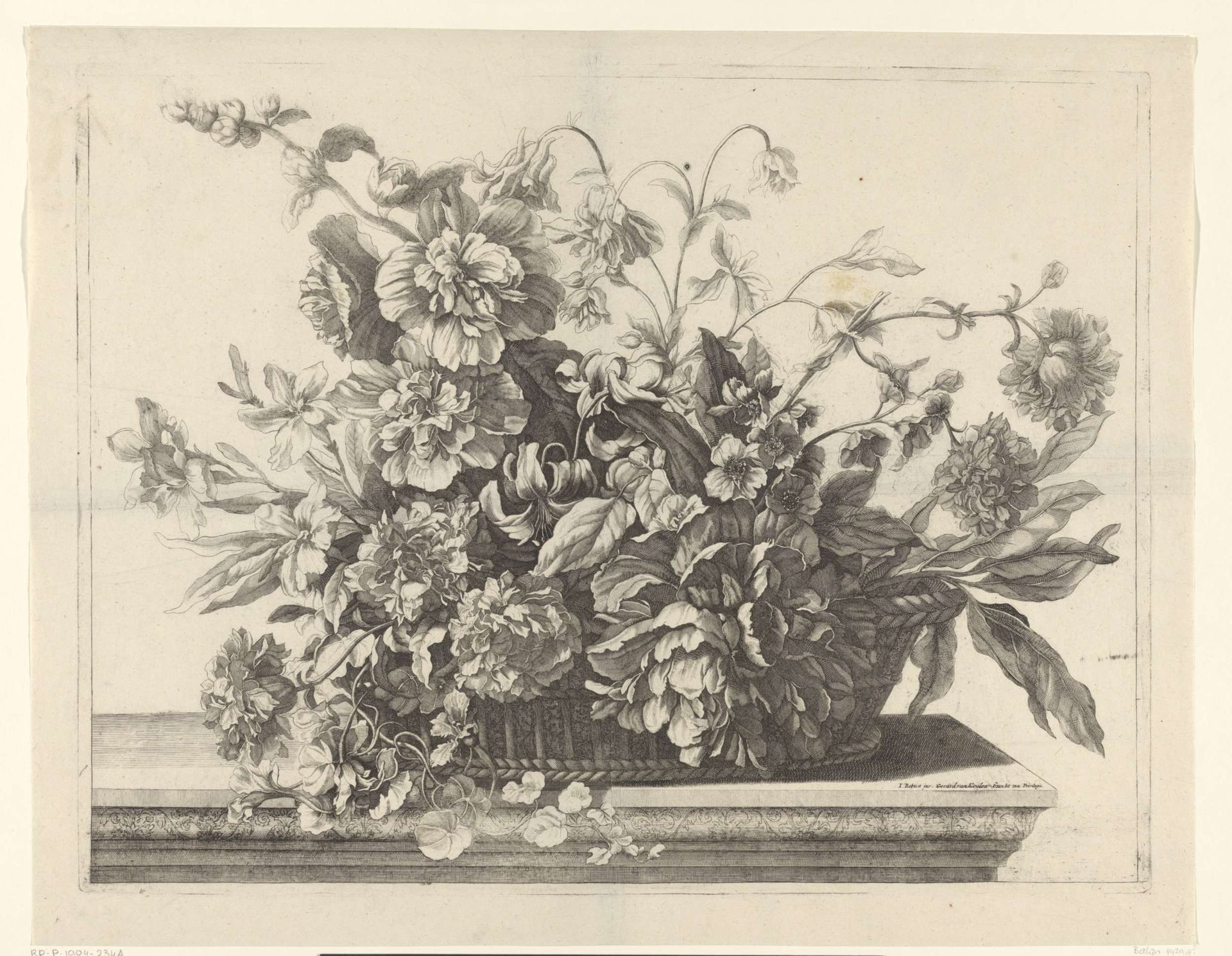 Mand met bloemen by Anonymous