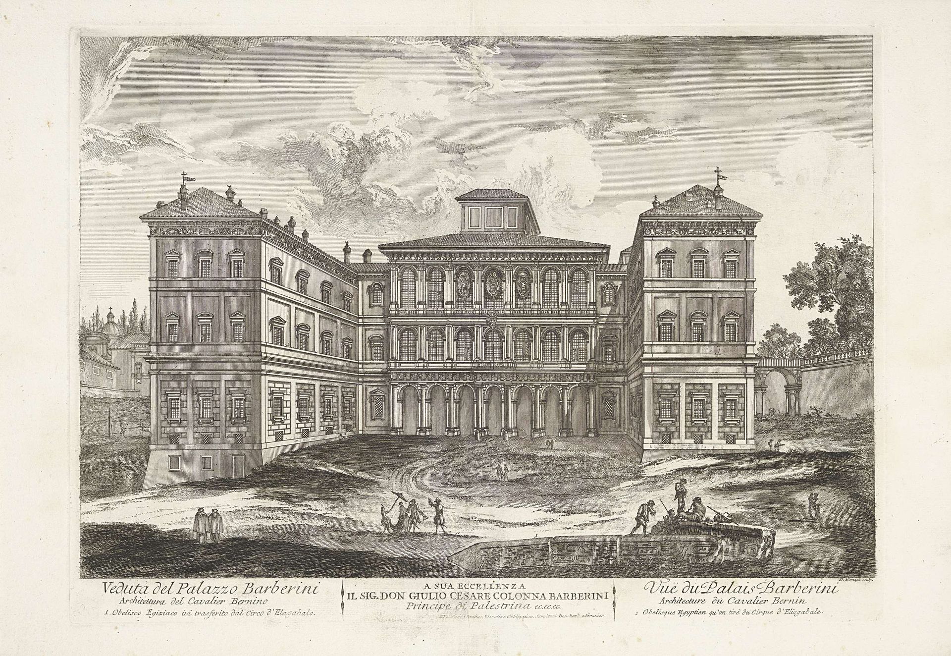 Palazzo Barberini te Rome by Domenico Montaigù