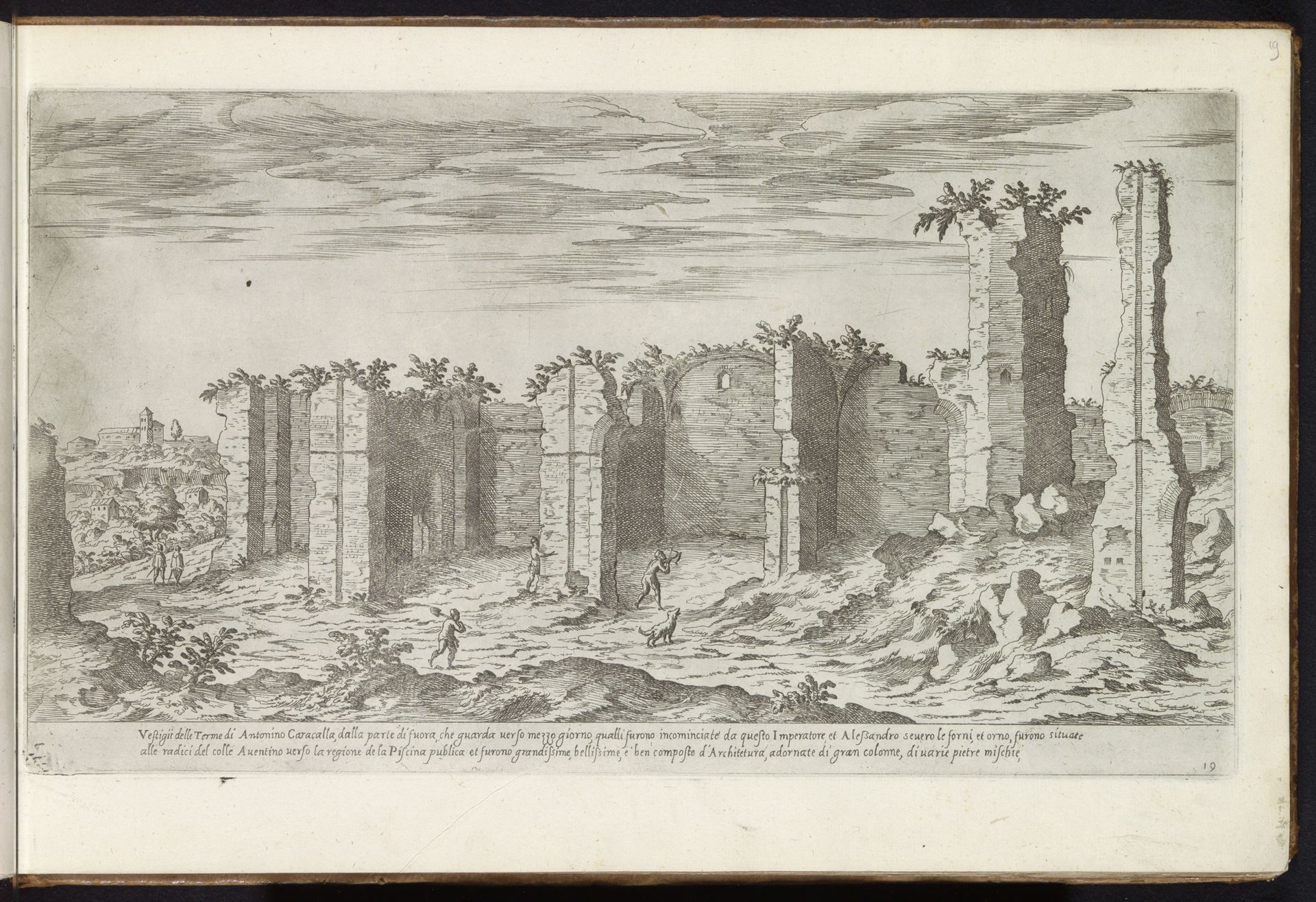 Ruïnes van de Thermen van Caracalla te Rome by Étienne Dupérac