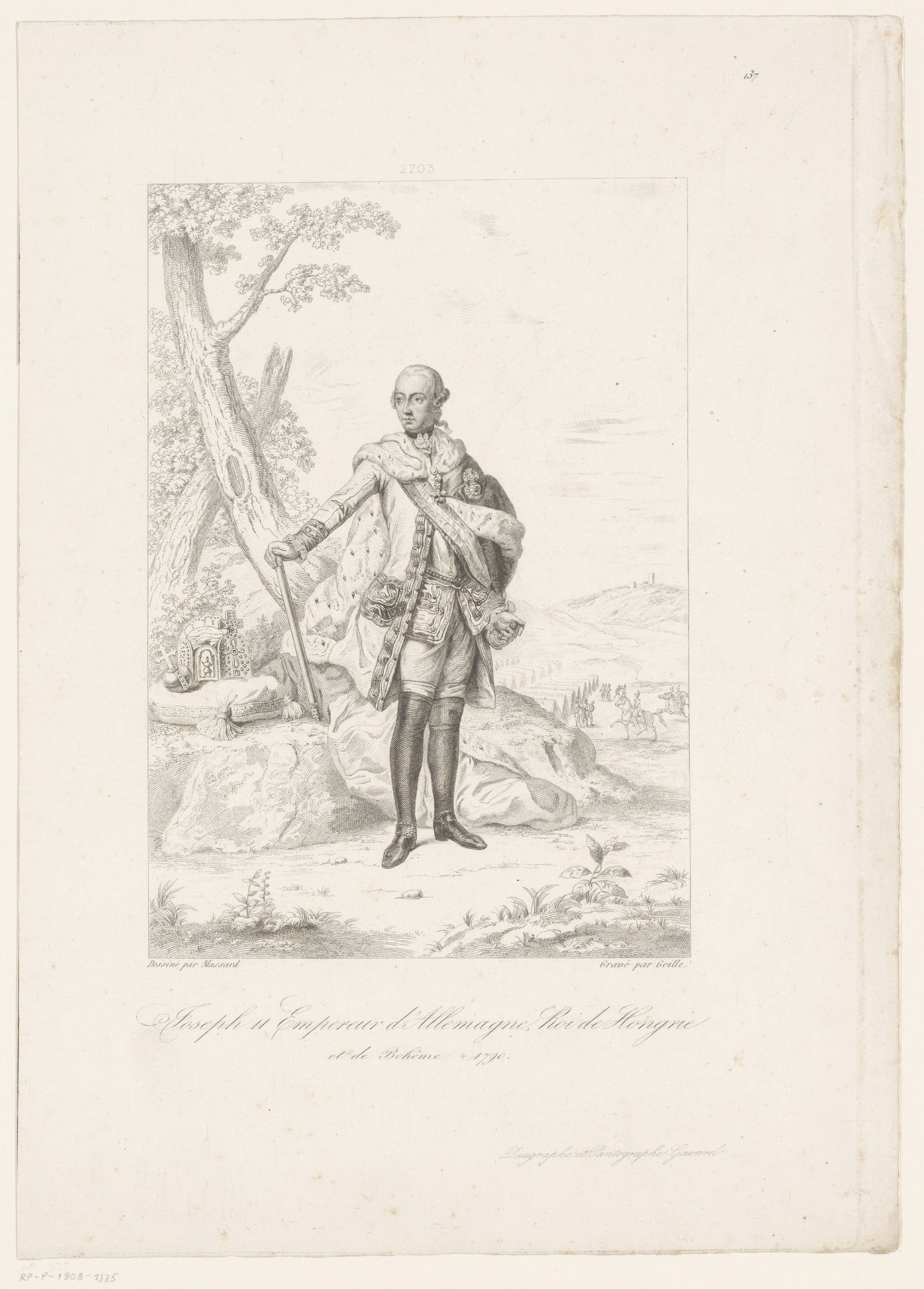 Portret van keizer Jozef II by Amédée Félix Barthélemy Geille