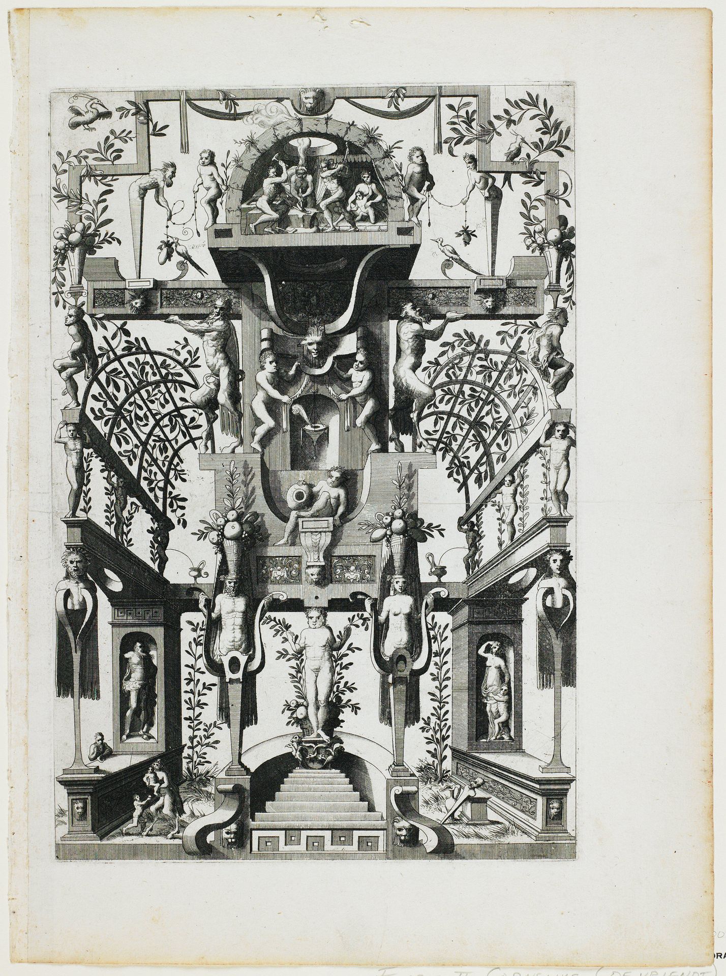 Plate of Ornaments and Grotesques by Cornelius Floris II