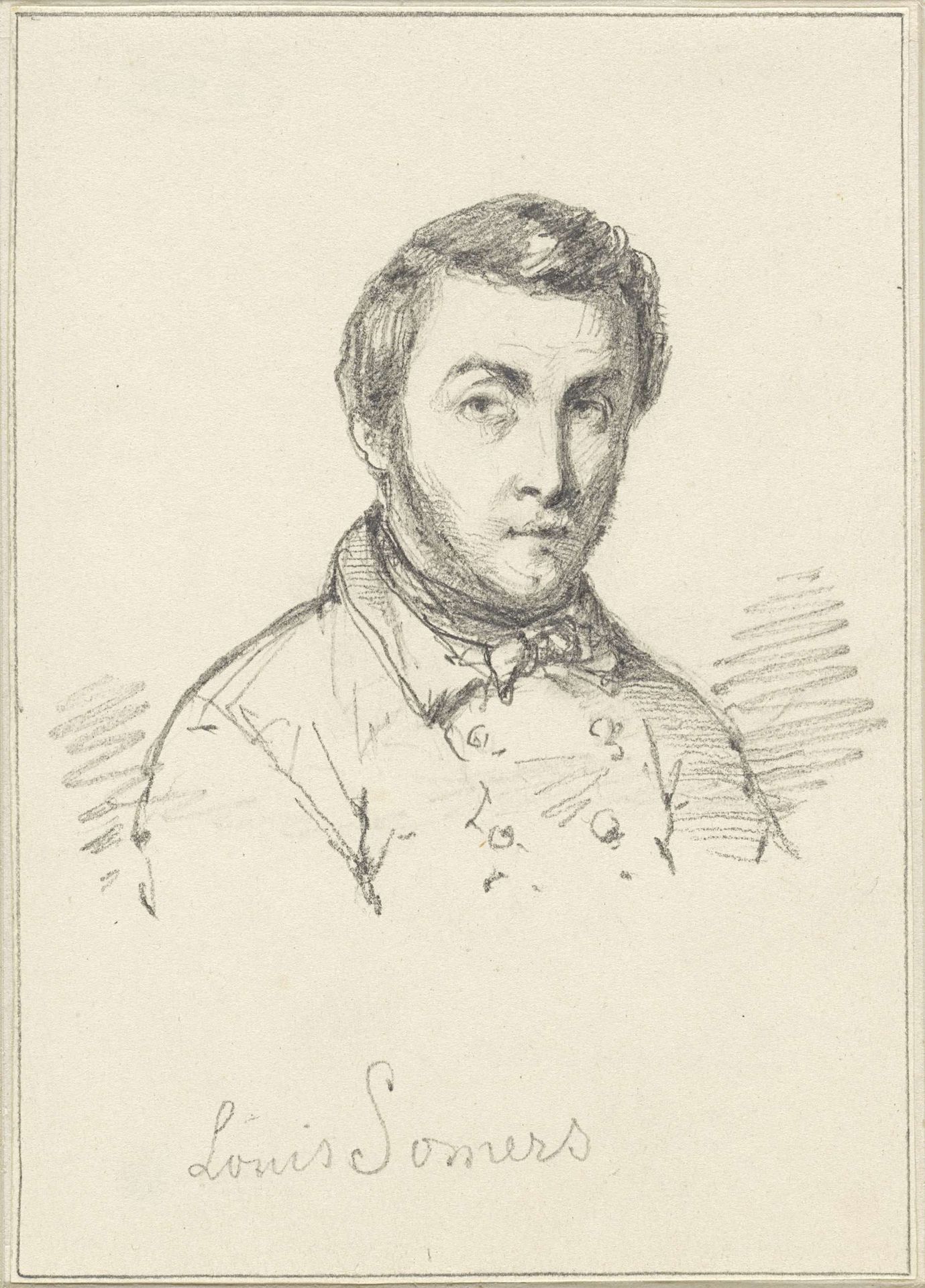 Zelfportret van Louis Jean Somers by Louis Jean Somers