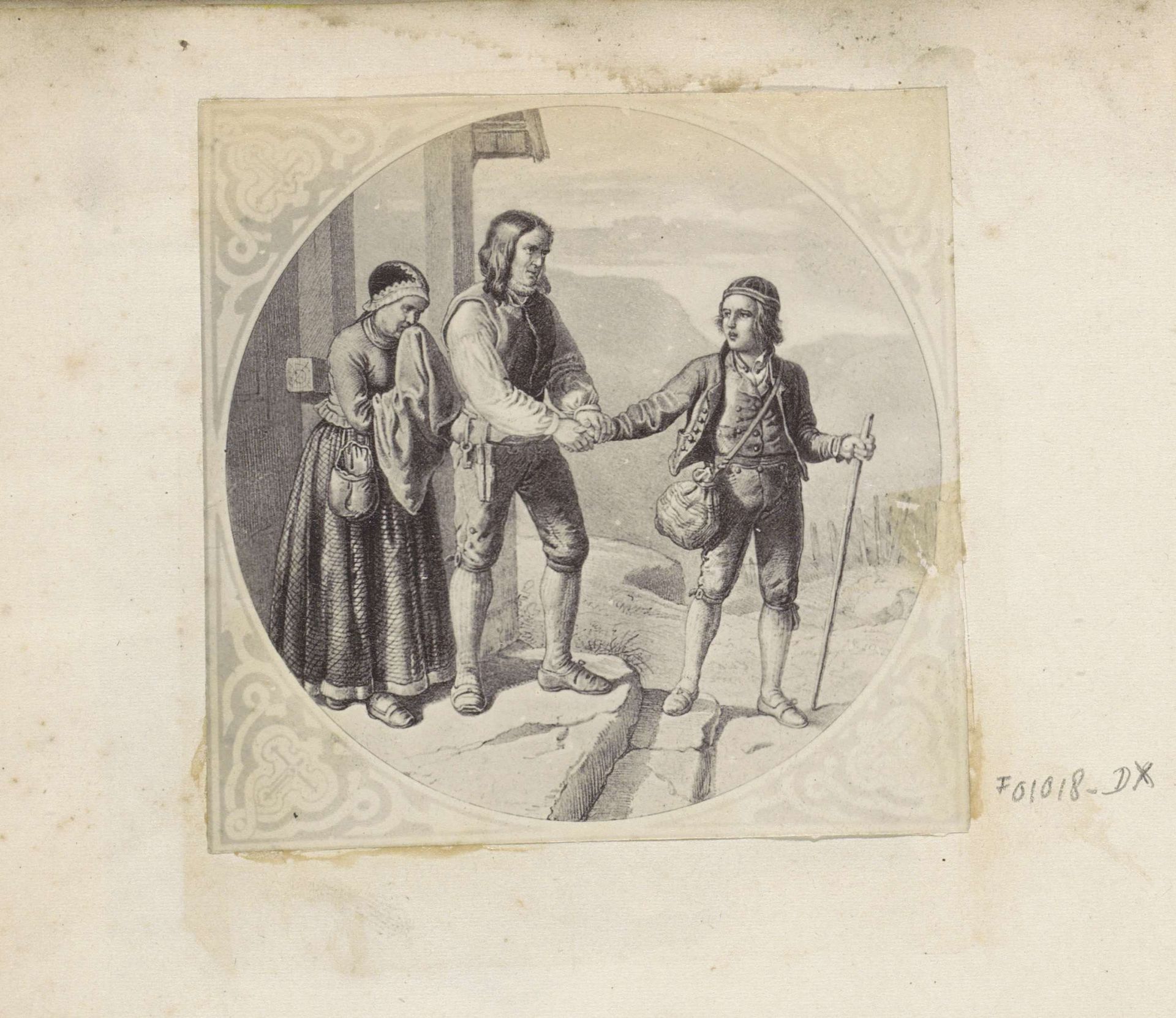 Fotoreproductie van (vermoedelijk) een prent naar een schilderij van Adolph Tidemand by Anonymous