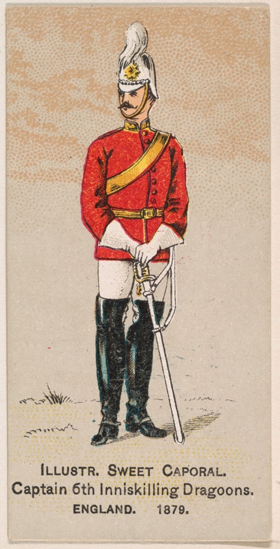 Captain, 6th Inniskilling Dragoons, England, 1879, from the Military Series (N224) issued by Kinney Tobacco Company to promote Sweet Caporal Cigarettes by Kinney Brothers Tobacco Company