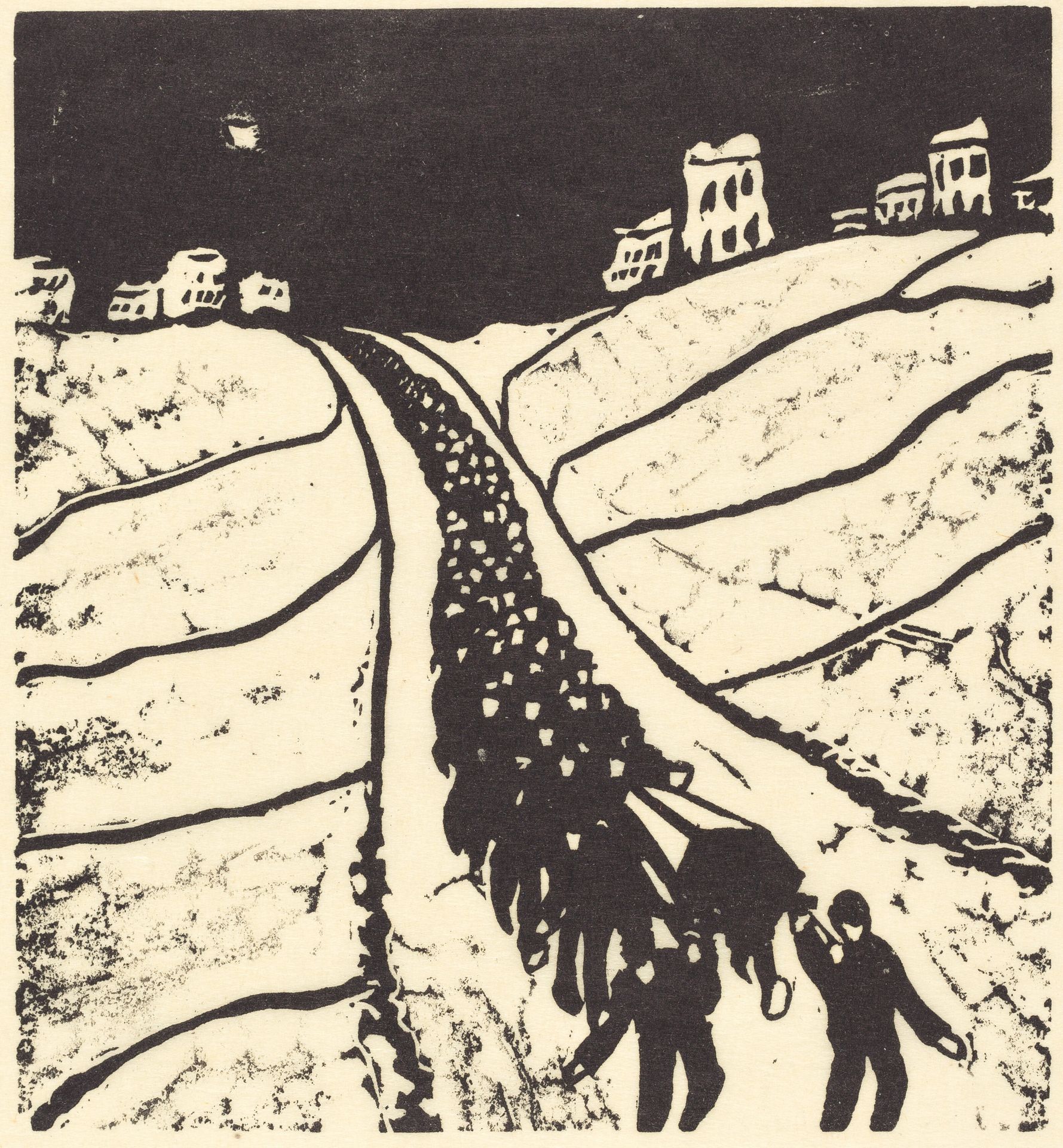 The Burial (Begrabnis) by Walter Gramatté