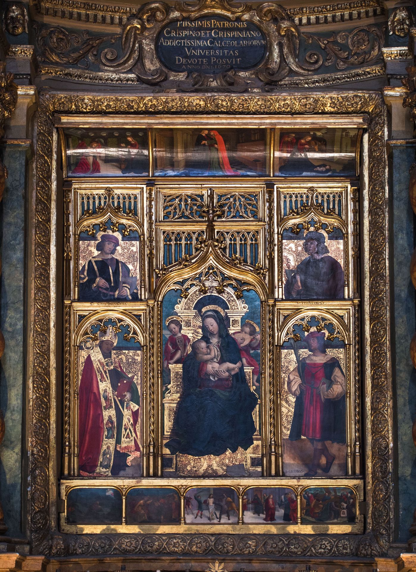 The Polyptych of St. Crispin and Crispiniano by Defendente Ferrari
