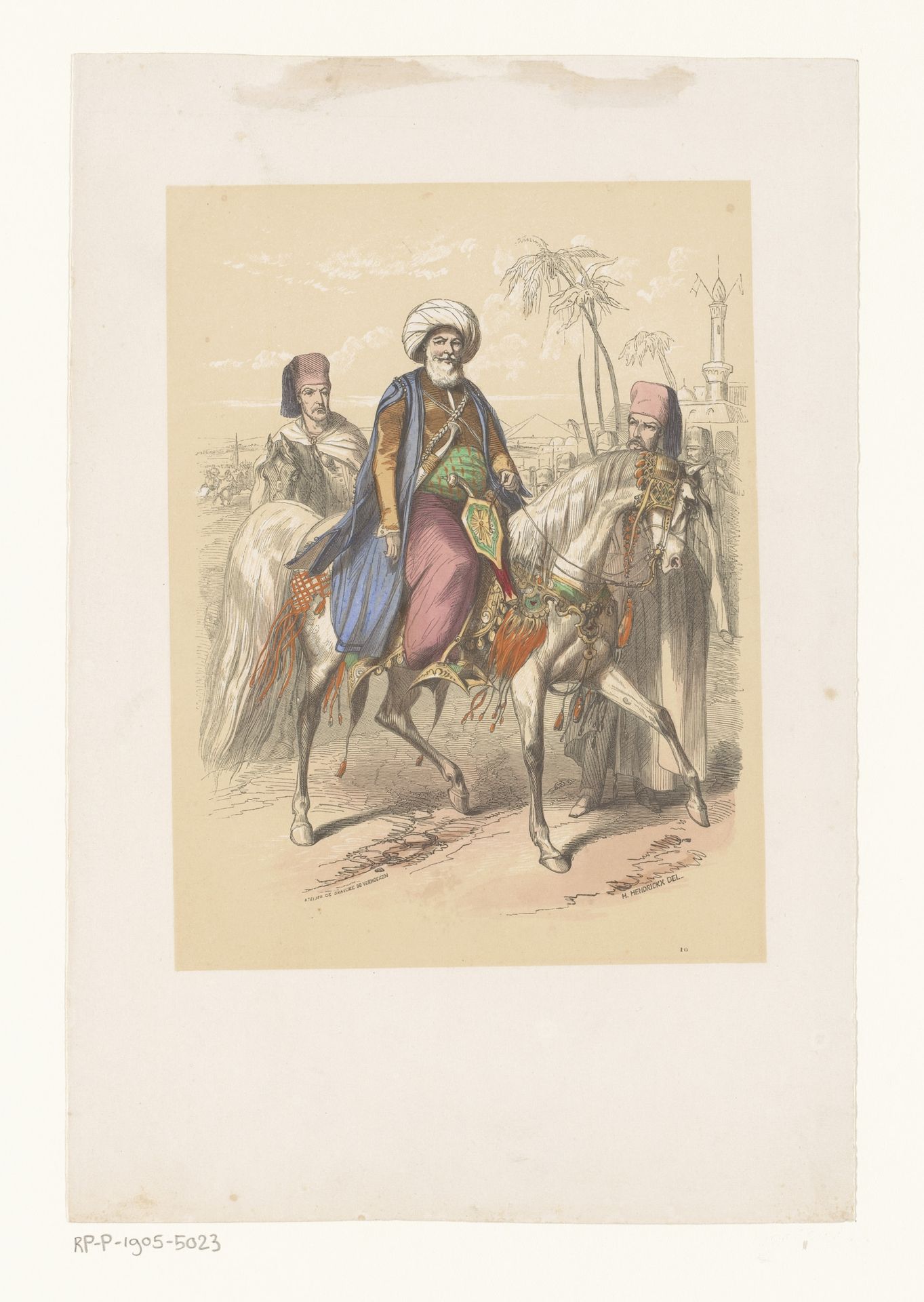 Portret van Mohammed Ali, gouverneur van Egypte by Edouard Vermorcken