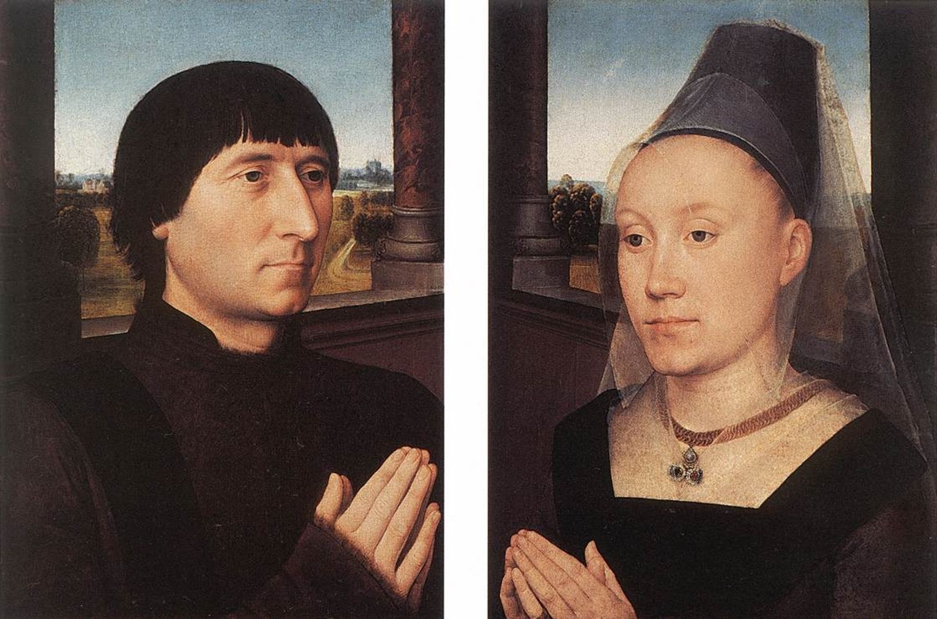 Portraits of Willem Moreel and His Wife by Hans Memling