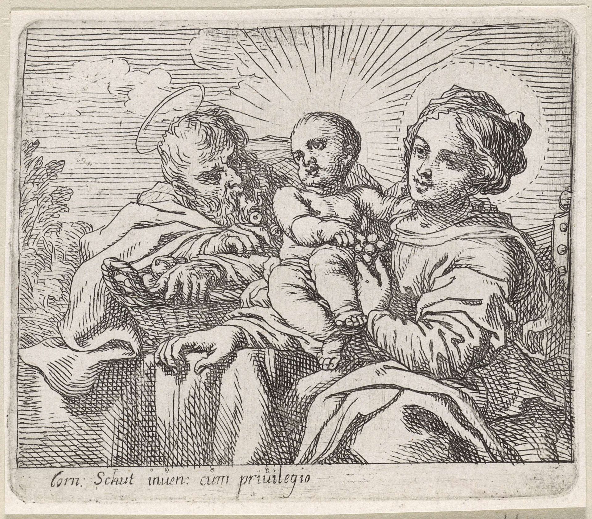 De heilige familie by Cornelis Schut