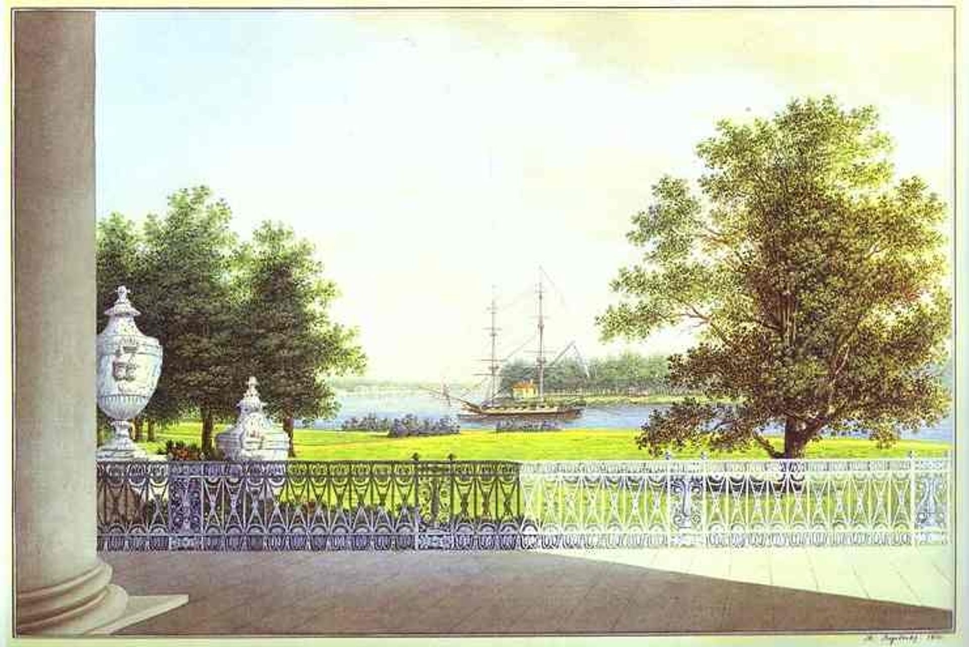 View from the Terrace of the Elagin Palace by Maxim Vorobiev