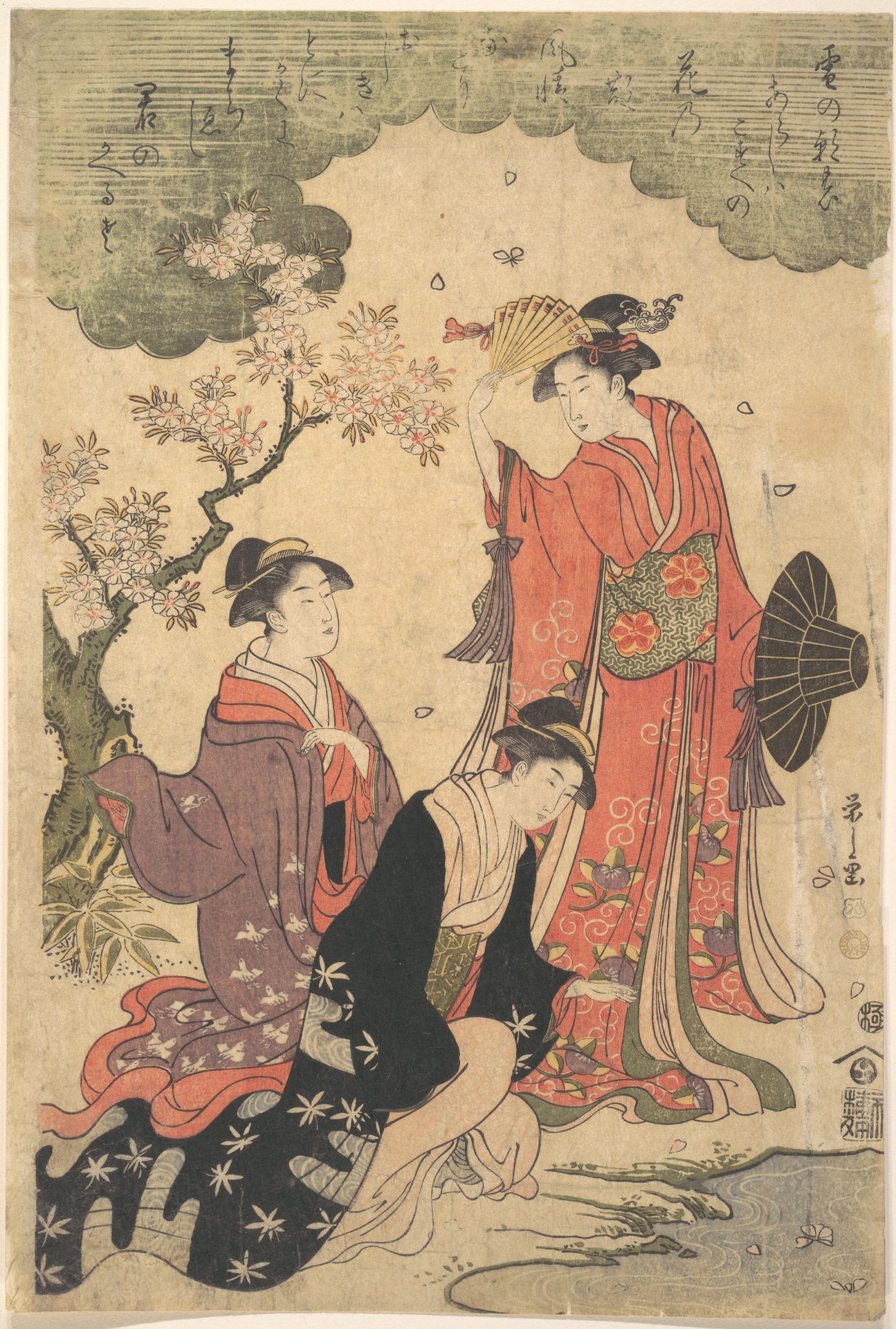 Ladies at a Picnic by Chōbunsai Eishi 鳥文斎栄之