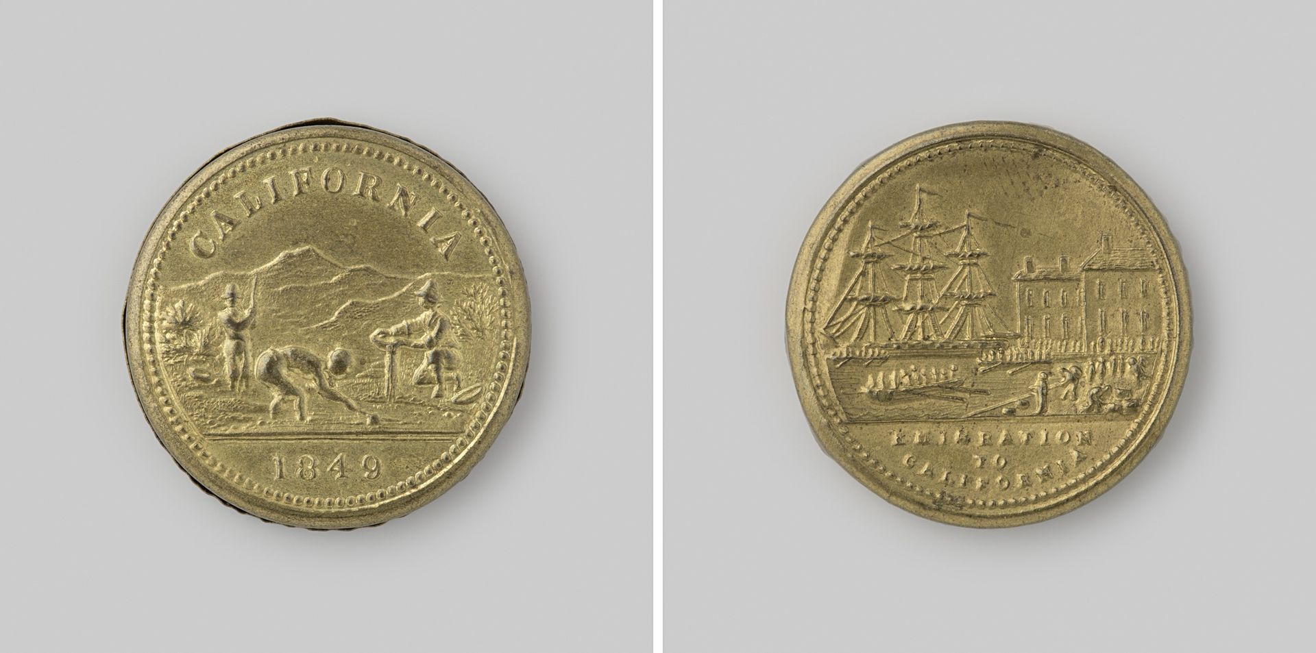 "California" doosje voor miniatuurpenningen 1849 by Joseph Moore