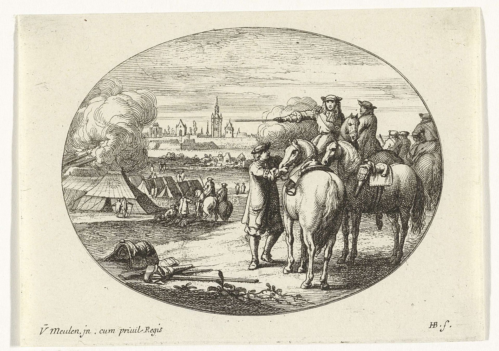 Belegering van een stad by Jan van Huchtenburg