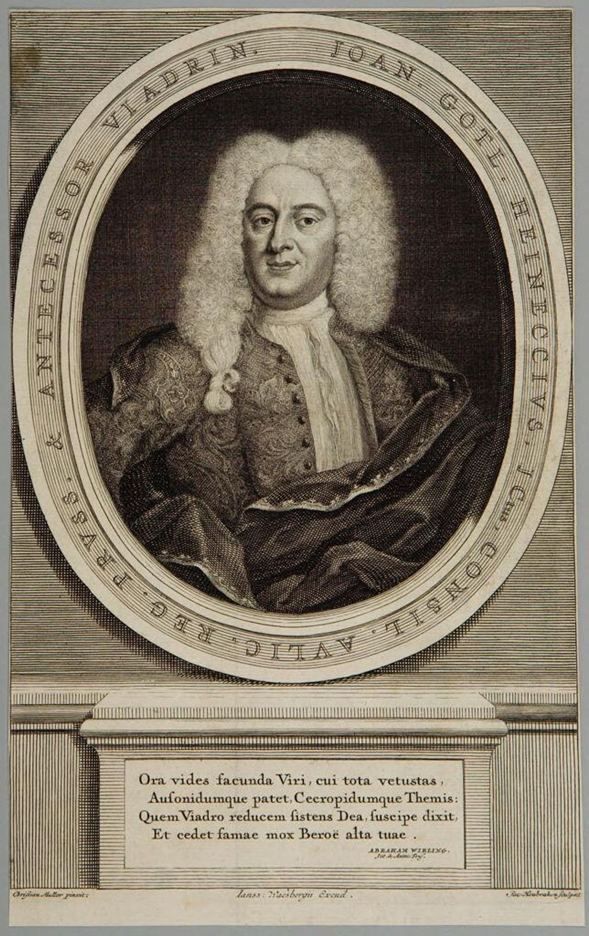Johann Gottlieb Heineccius by Jacobus Houbraken