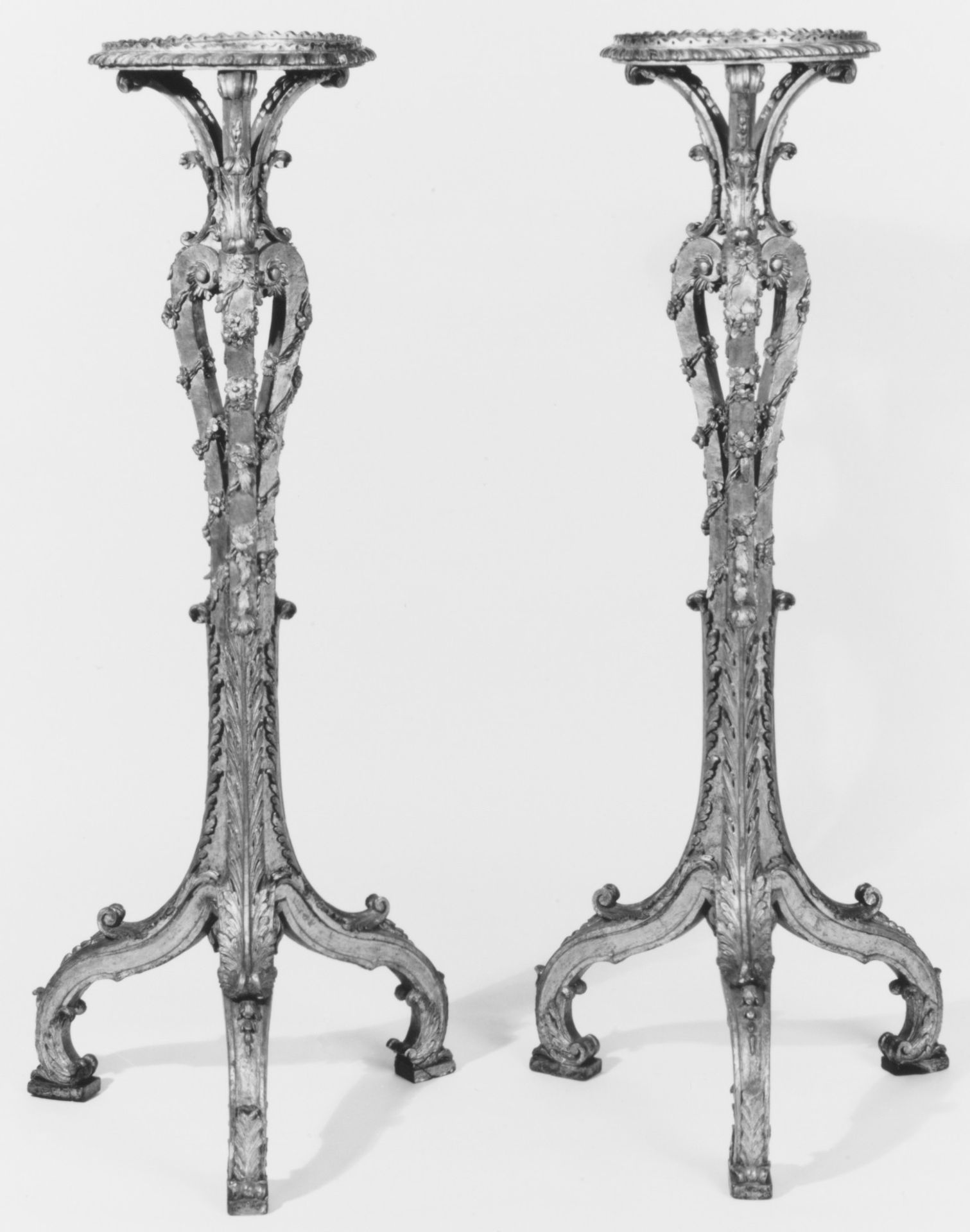 Pair of tripod candlestands (torchères) by François de Cuvilliés the Younger