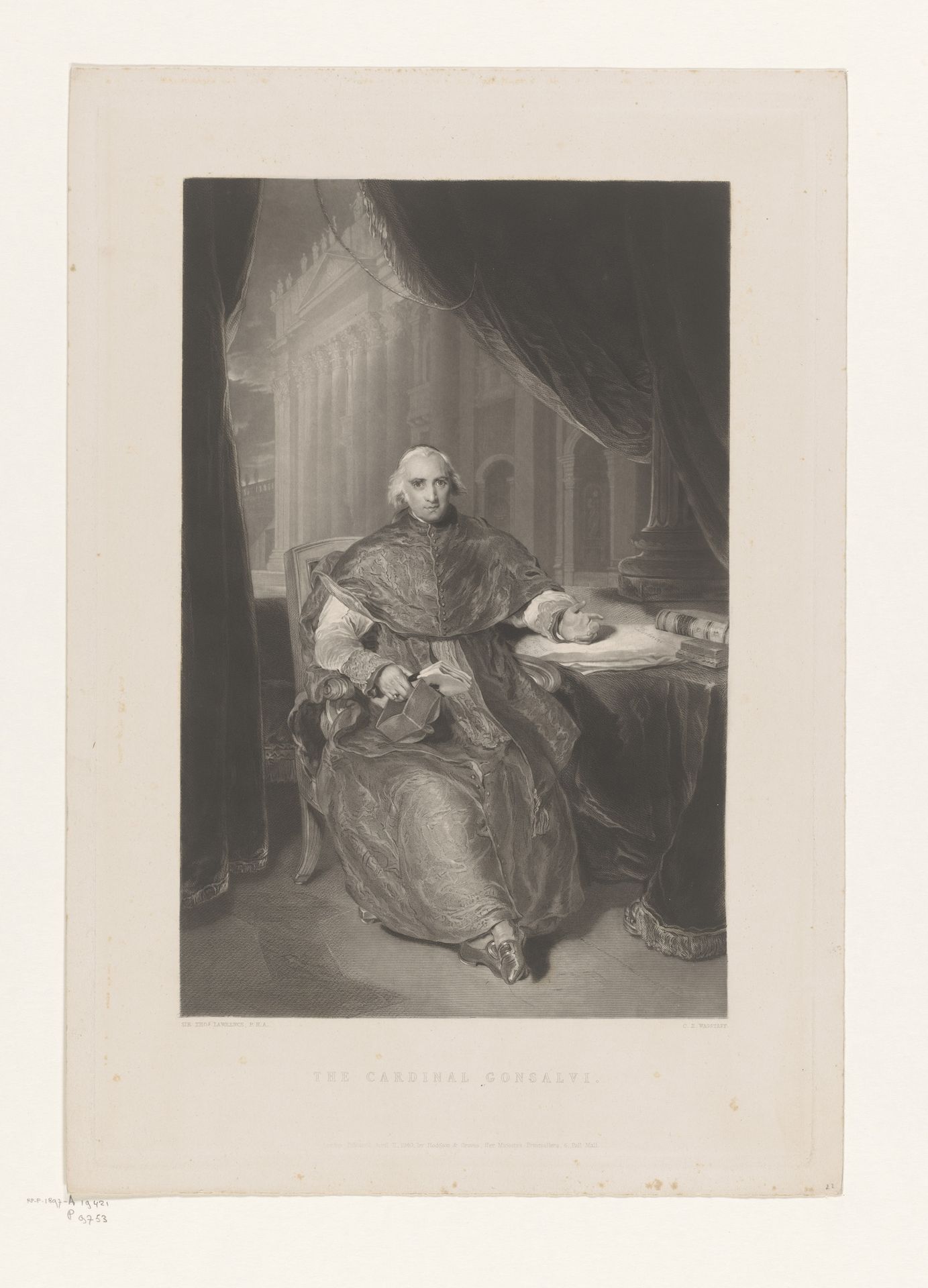 Portret van Ercole Consalvi by Charles Edward Wagstaff