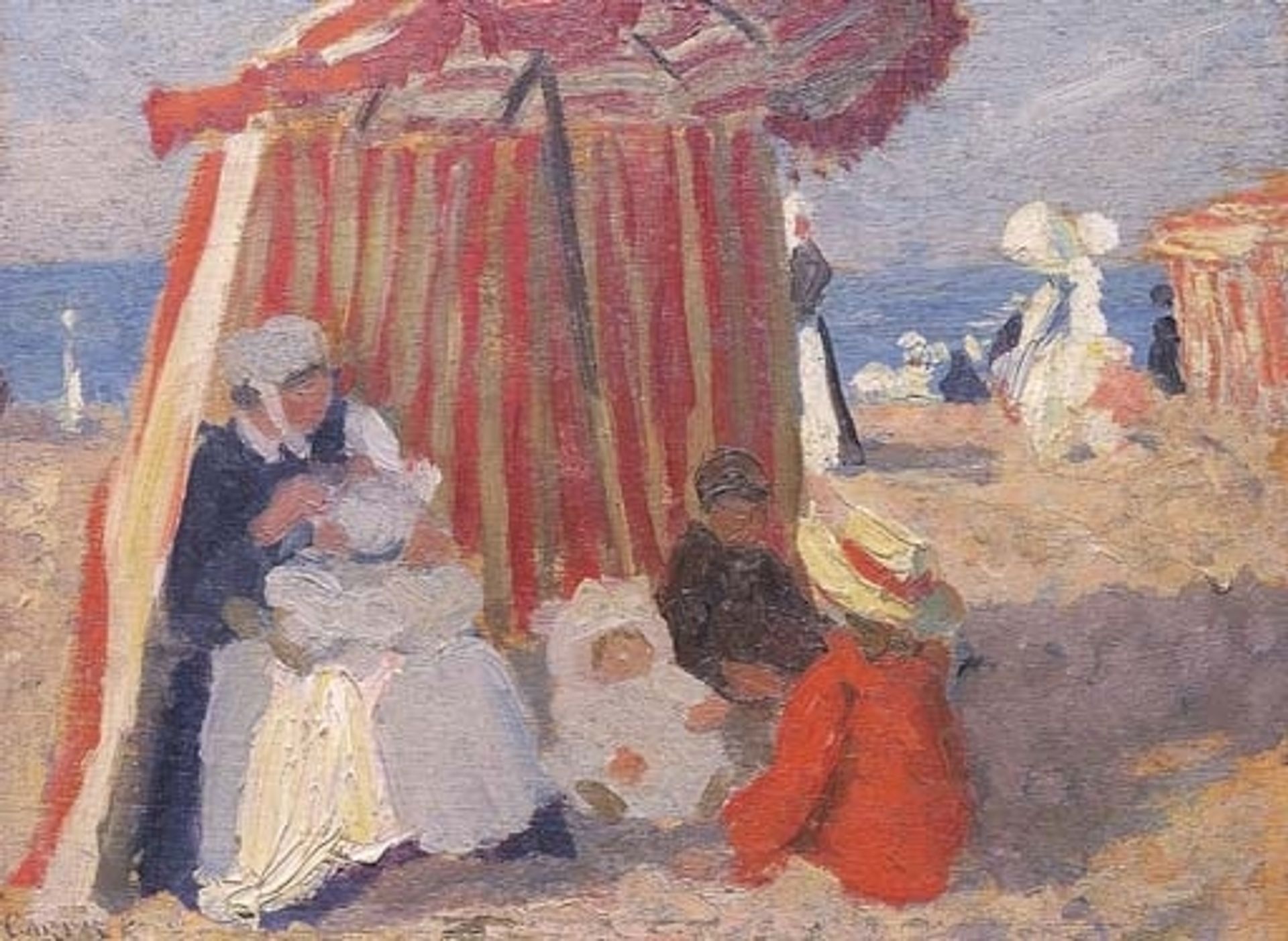 Sur la Plage by Ethel Carrick