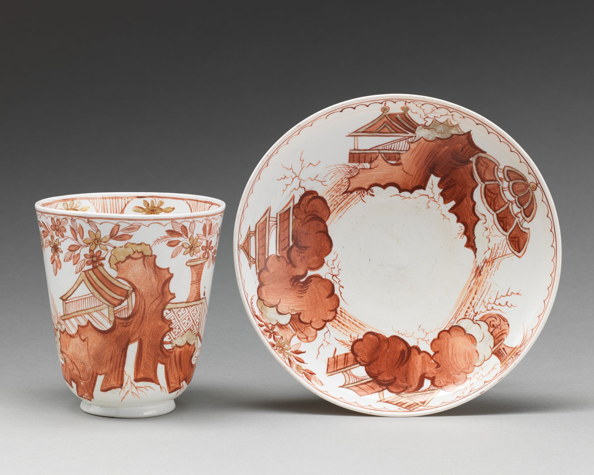 Beaker and saucer by Miotti Family Workshop