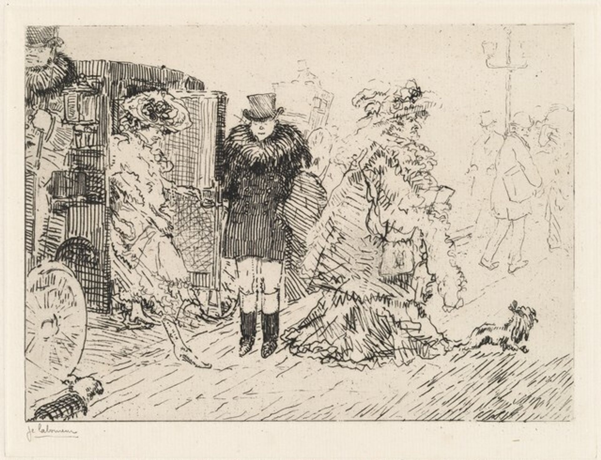 Après-Midi, Cinquième Avenue, New York (Afternoon, Fifth Avenue, New York) by Jean-Émile Laboureur