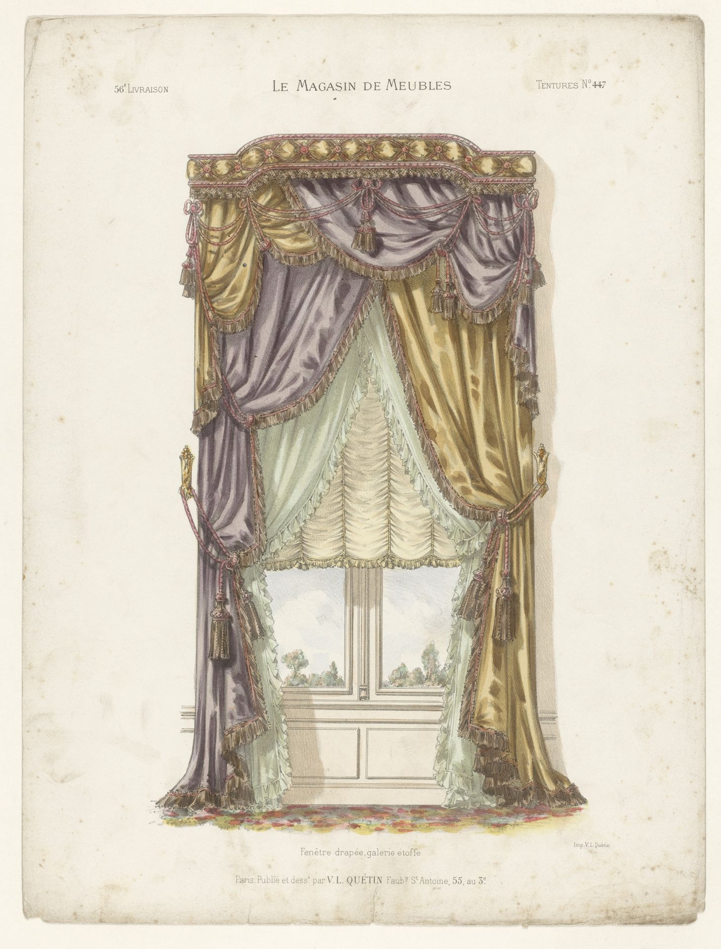 Venster met gordijnen by Anonymous