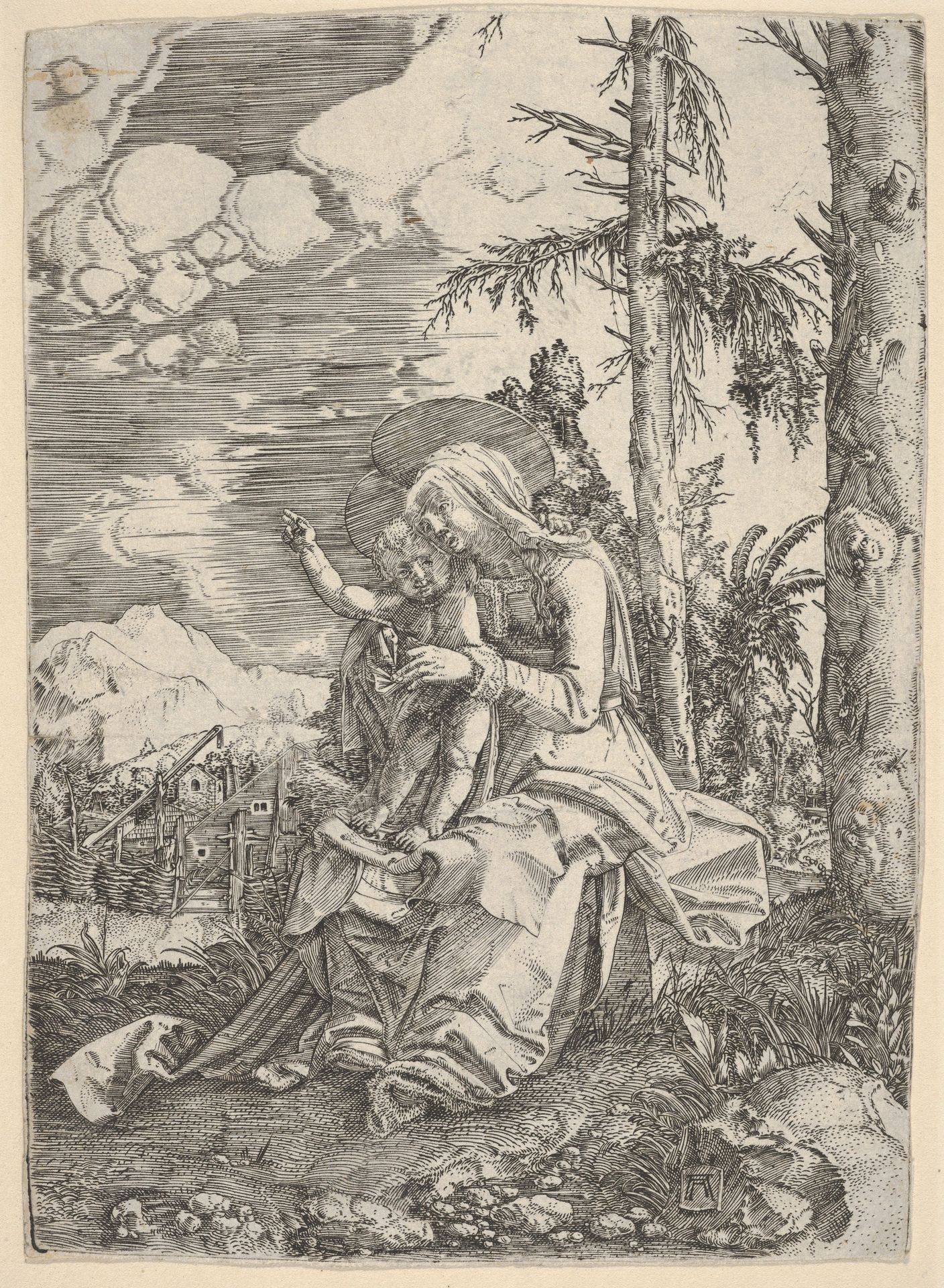 The Virgin with the Blessing Child in a Landscape by Albrecht Altdorfer