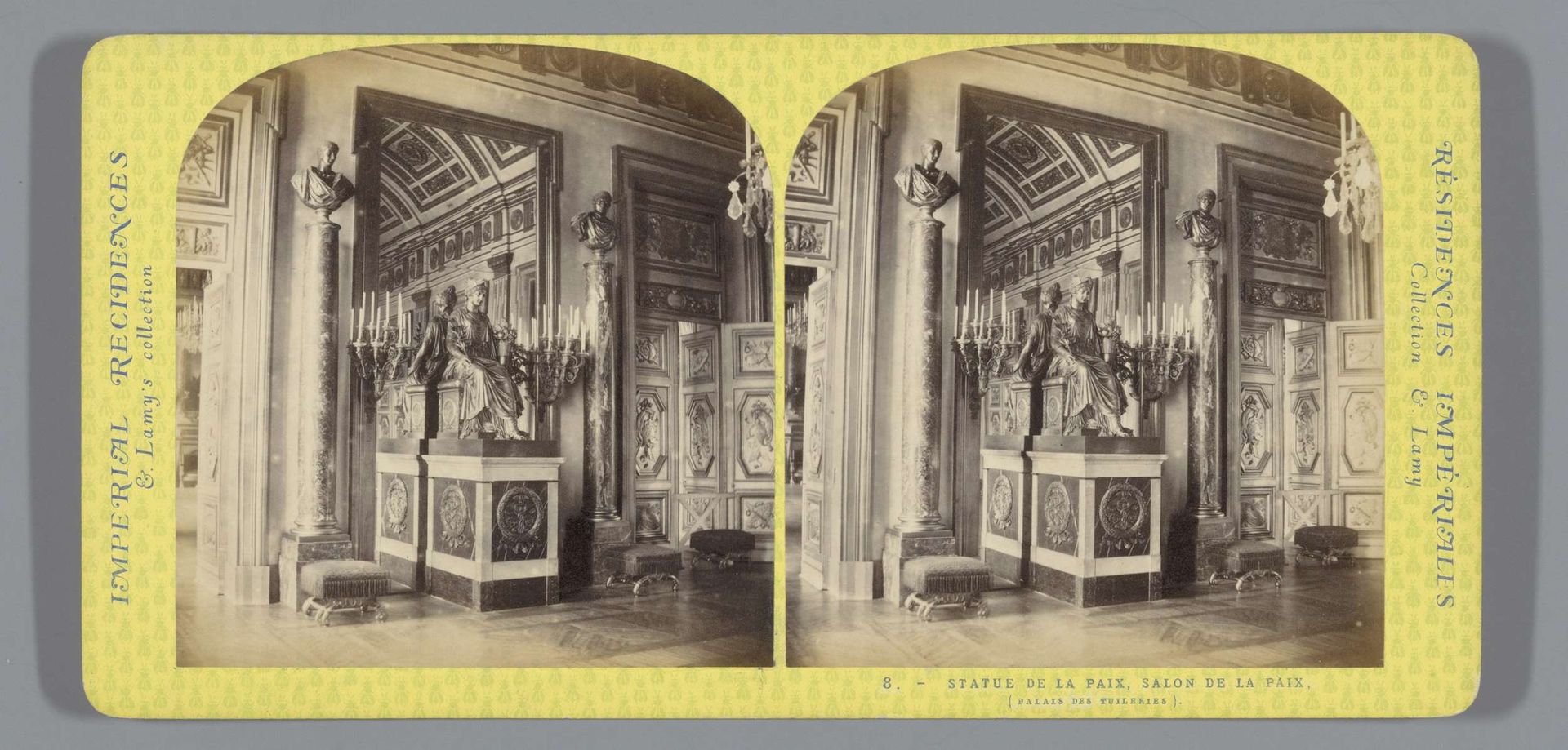 Standbeeld in de Salon de la Paix in het Palais des Tuileries te Parijs by Ernest Eléonor Pierre Lamy
