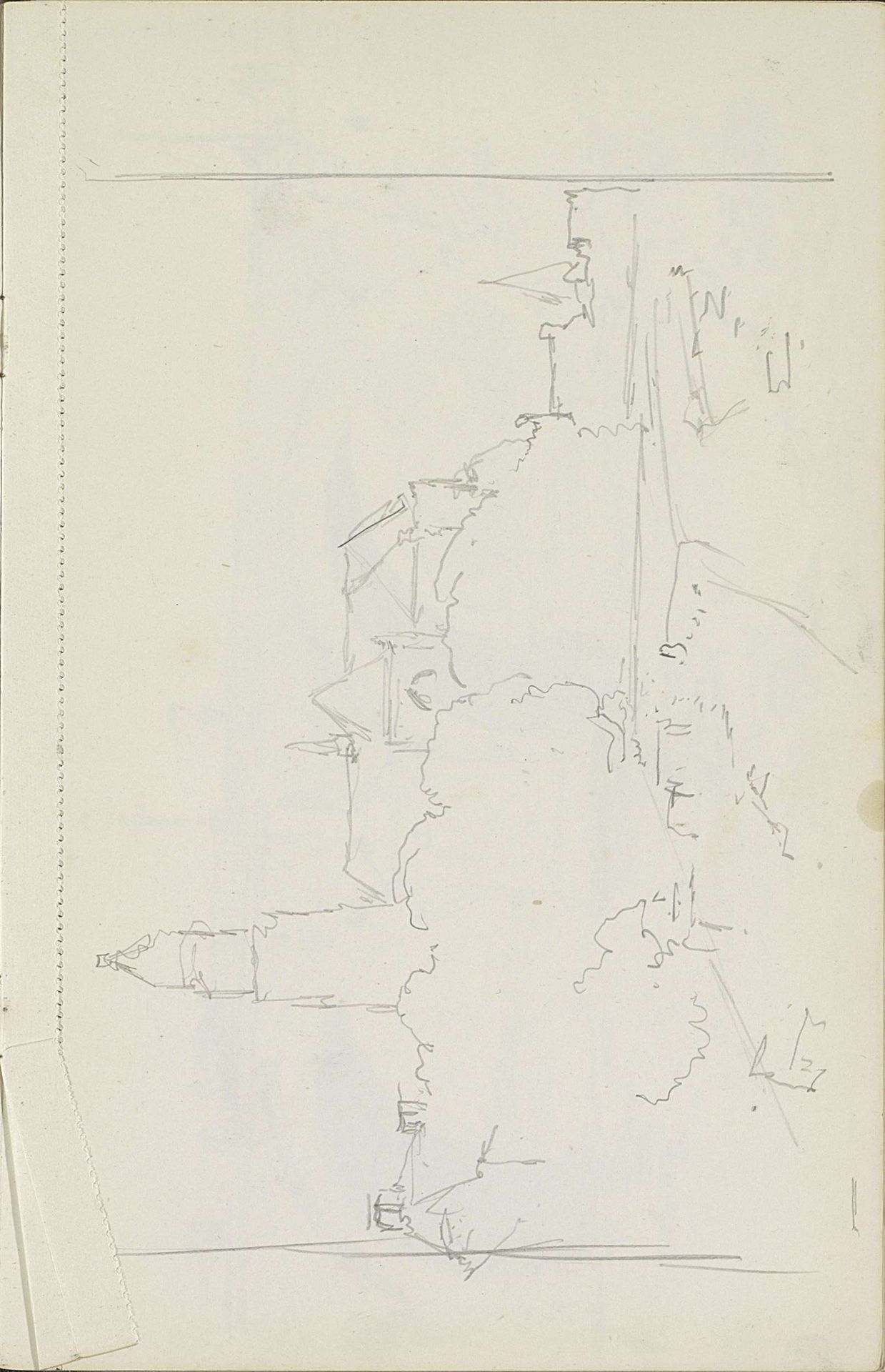 Gezicht op een kerk tussen de bomen by Cornelis Vreedenburgh