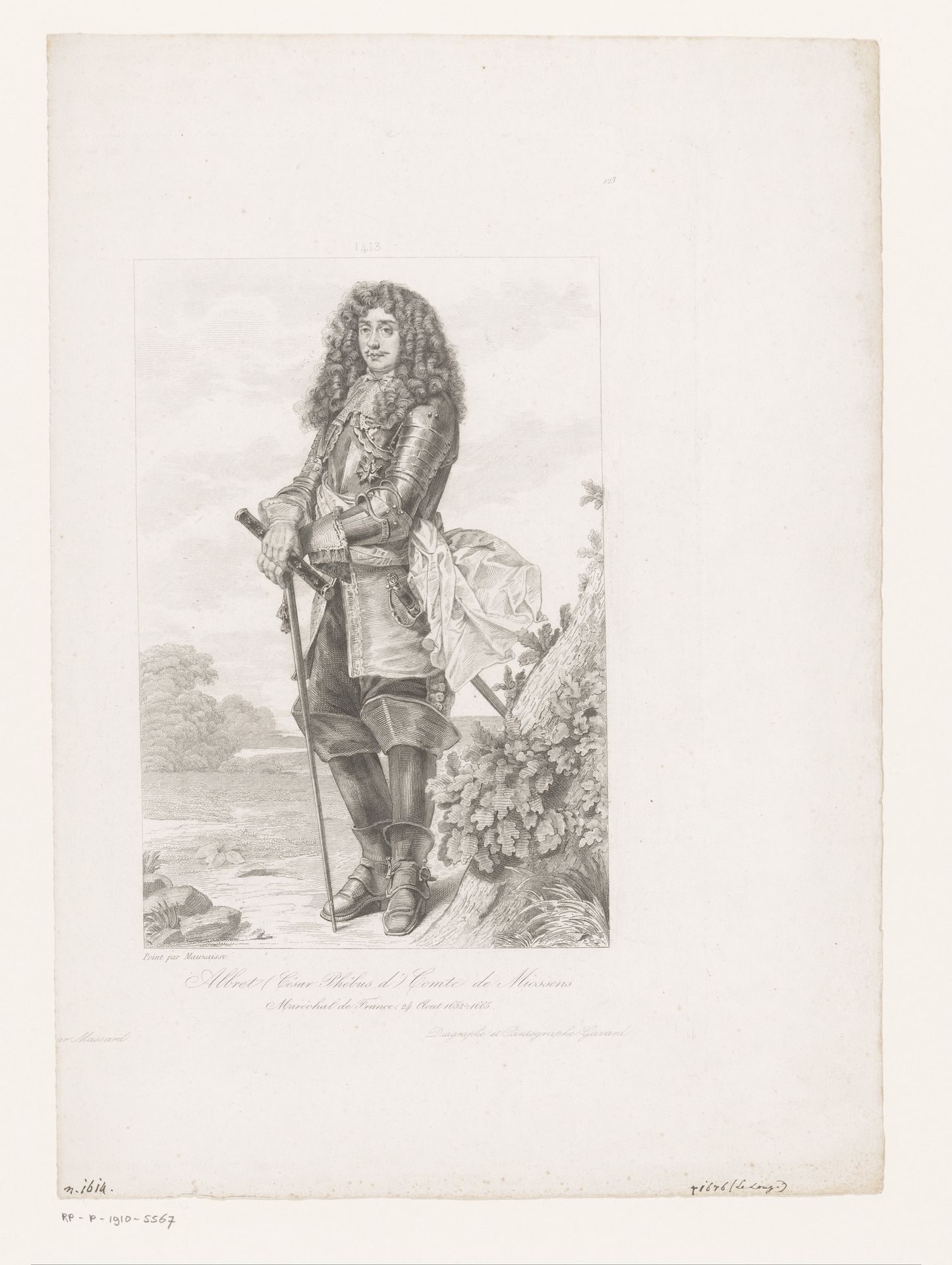 Portret van César Phoebus d'Albret, graaf van Miossens by Alexandre Massard