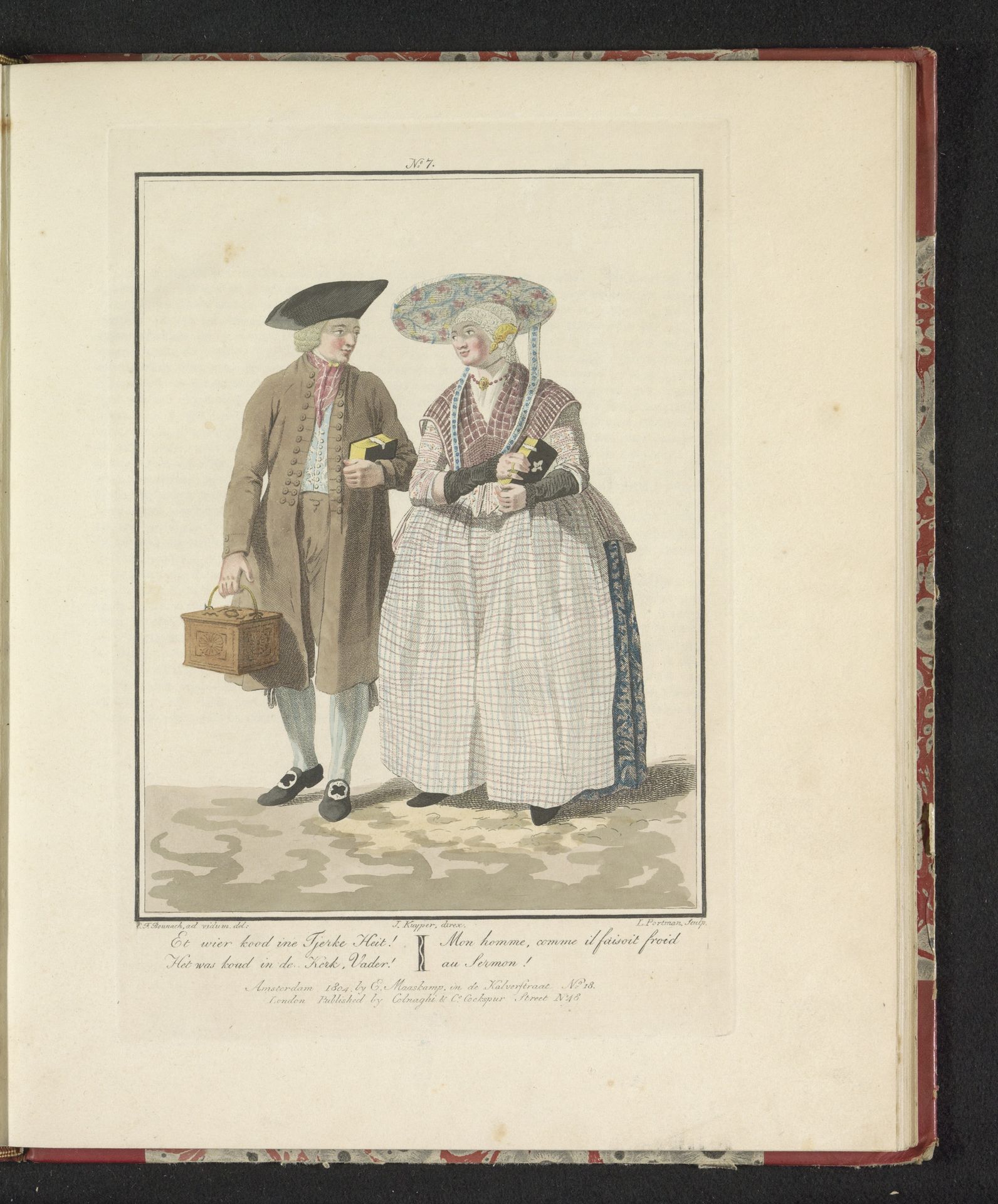 Vissersechtpaar uit Friesland by Ludwig Gottlieb Portman