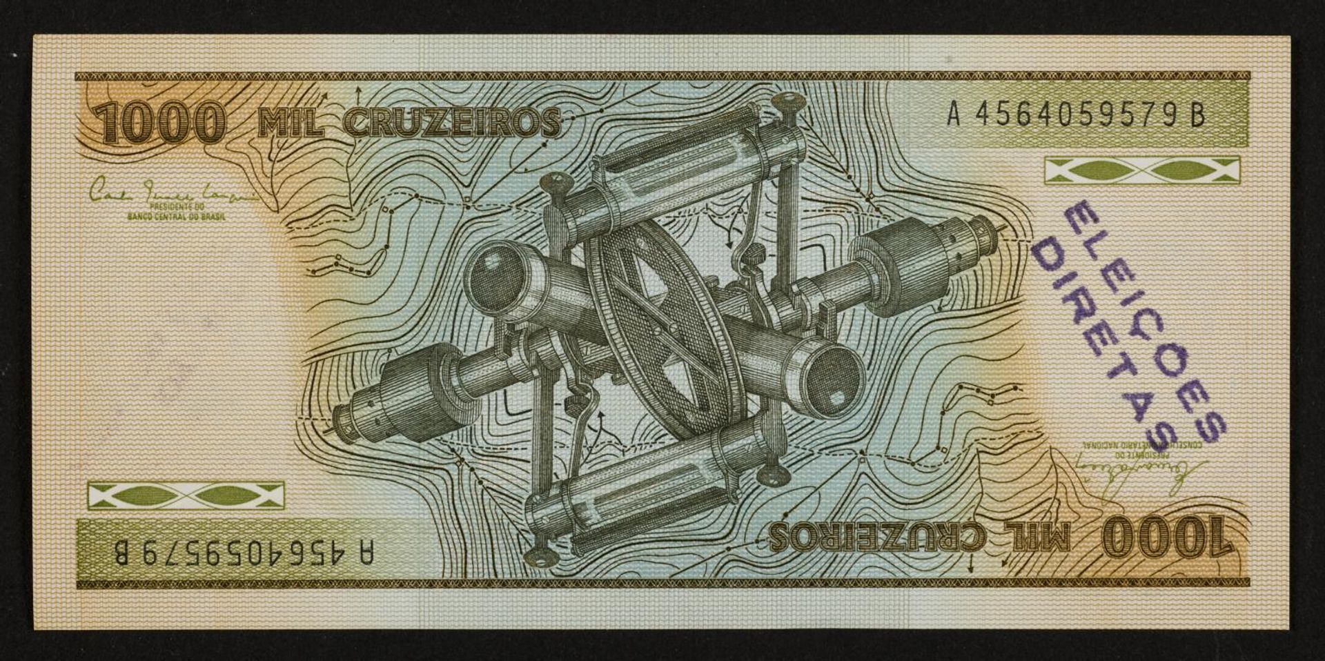 Insertions into Ideological Circuits 2: Banknote Project by Cildo Meireles