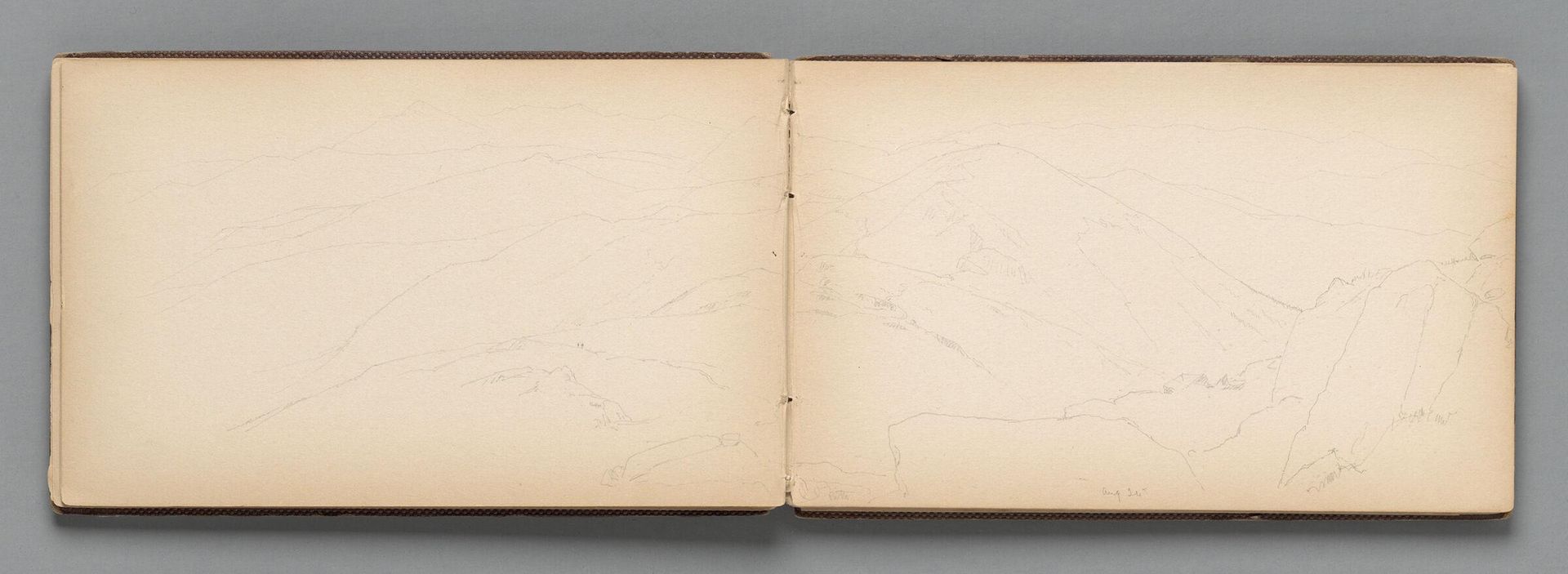 Partial Mountain Landscape; verso: Partial White Mountain Landcape by Sanford Robinson Gifford