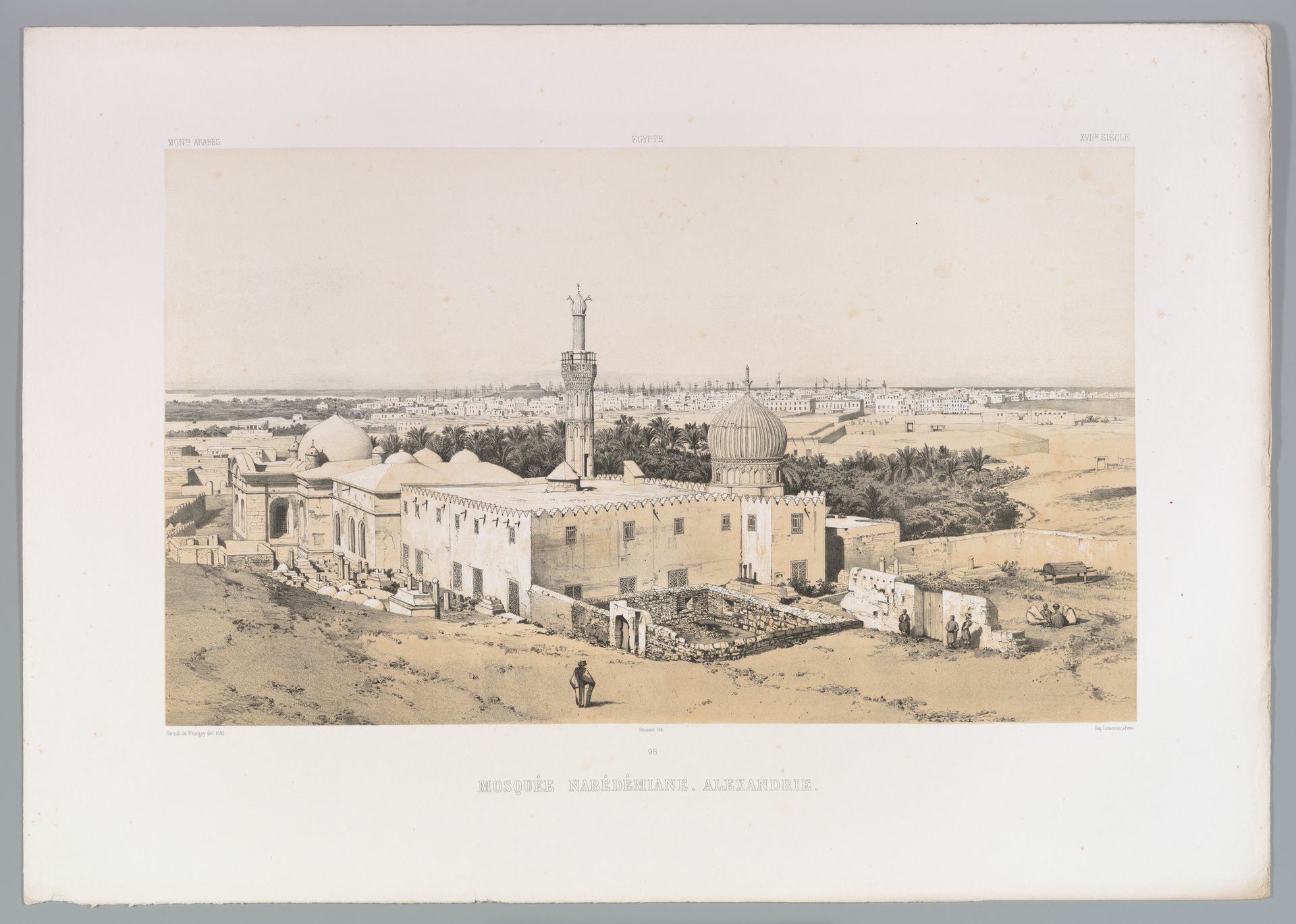 98. Mosquée Nabédémiane, à Alexandrie by Joseph-Philibert Girault de Prangey
