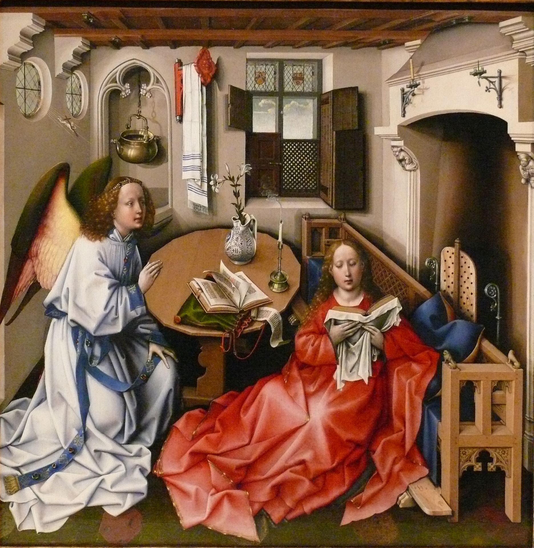 The Mérode Altarpiece - The Annunciation by Robert Campin