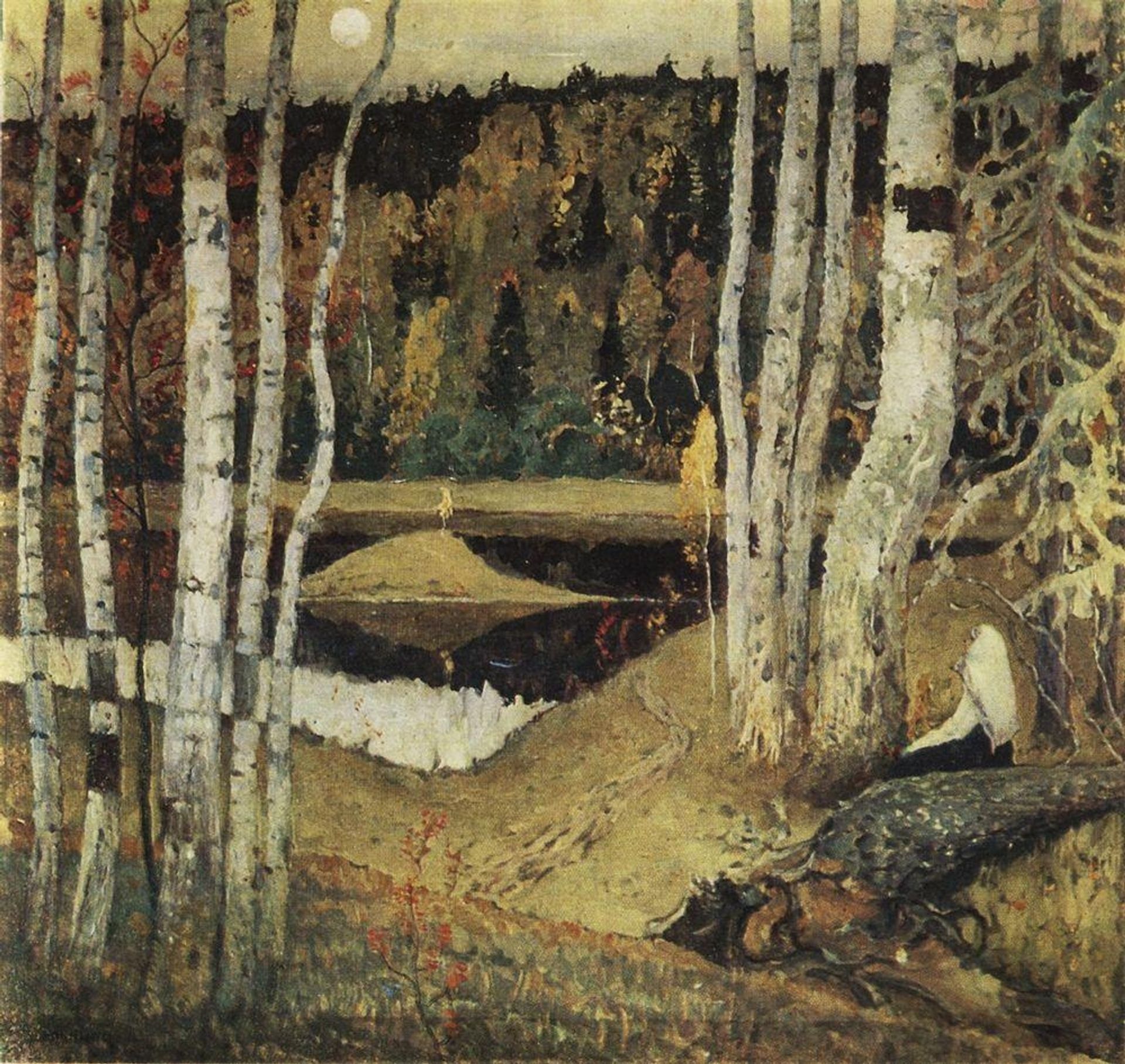 Autumn landscape by Mikhail Nesterov