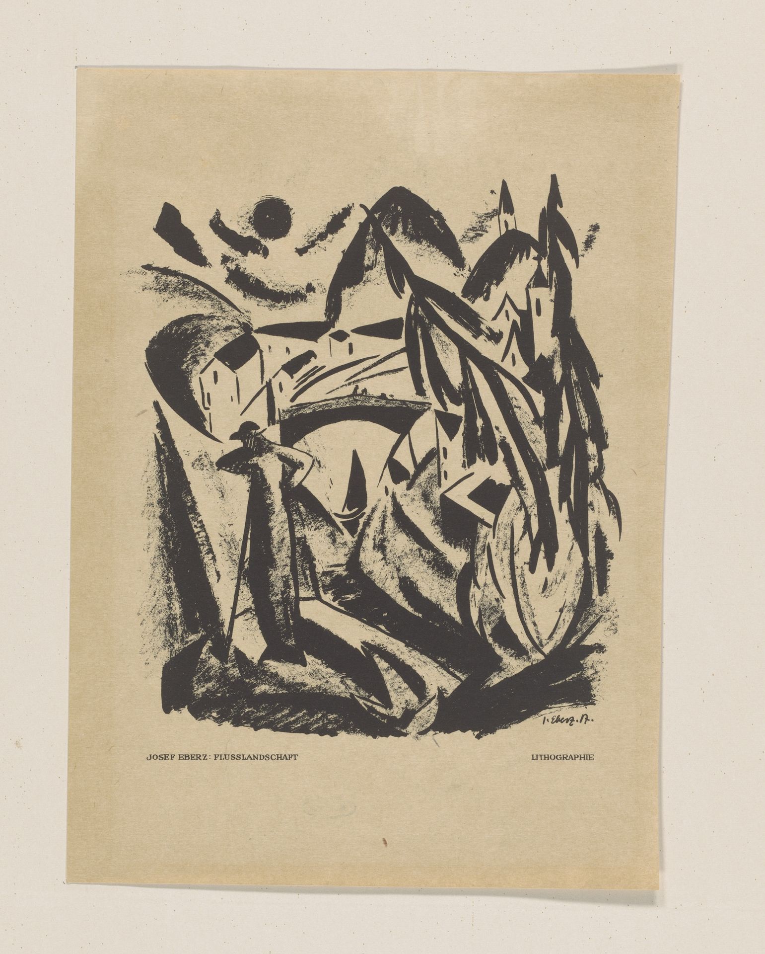 Flusslandschaft by Josef Eberz