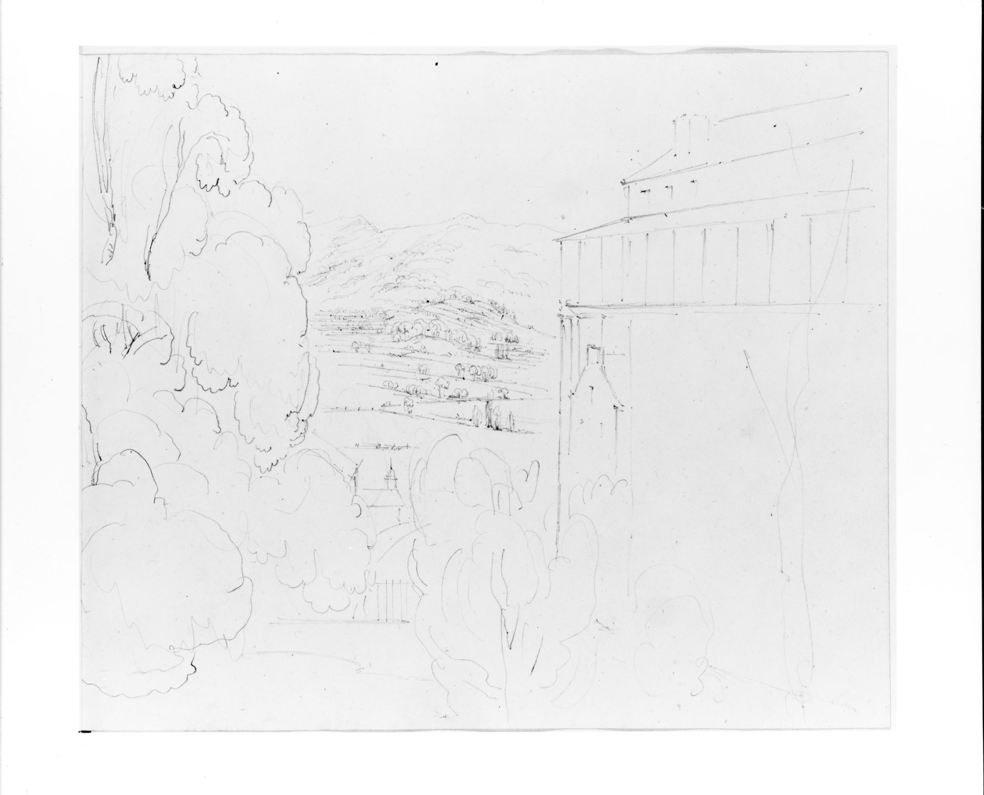Panorama of Shoreline (from Sketchbook) by John William Casilear